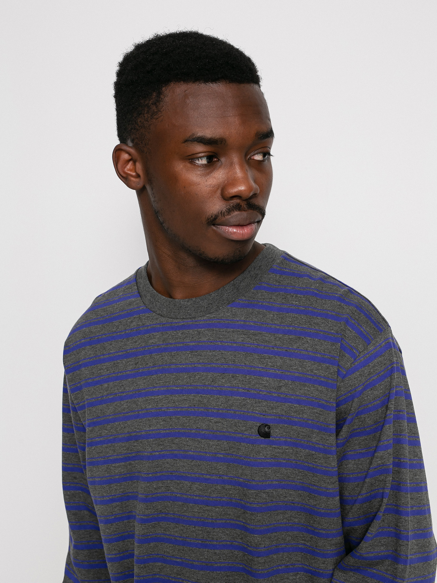 Carhartt WIP Gleeson Hosszú ujjú felső (gleeson stripe/razzmic/stormcloud heather)