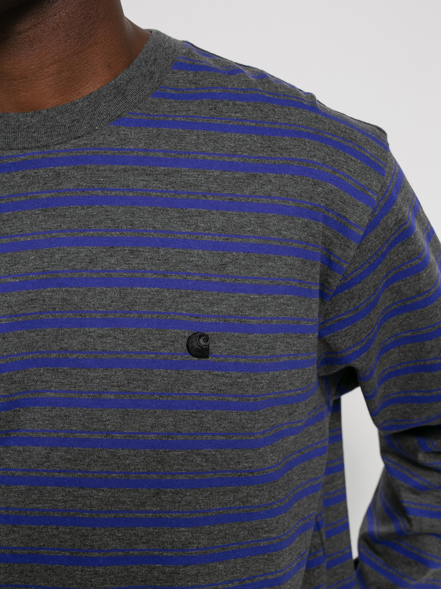 Carhartt WIP Gleeson Hosszú ujjú felső (gleeson stripe/razzmic/stormcloud heather)