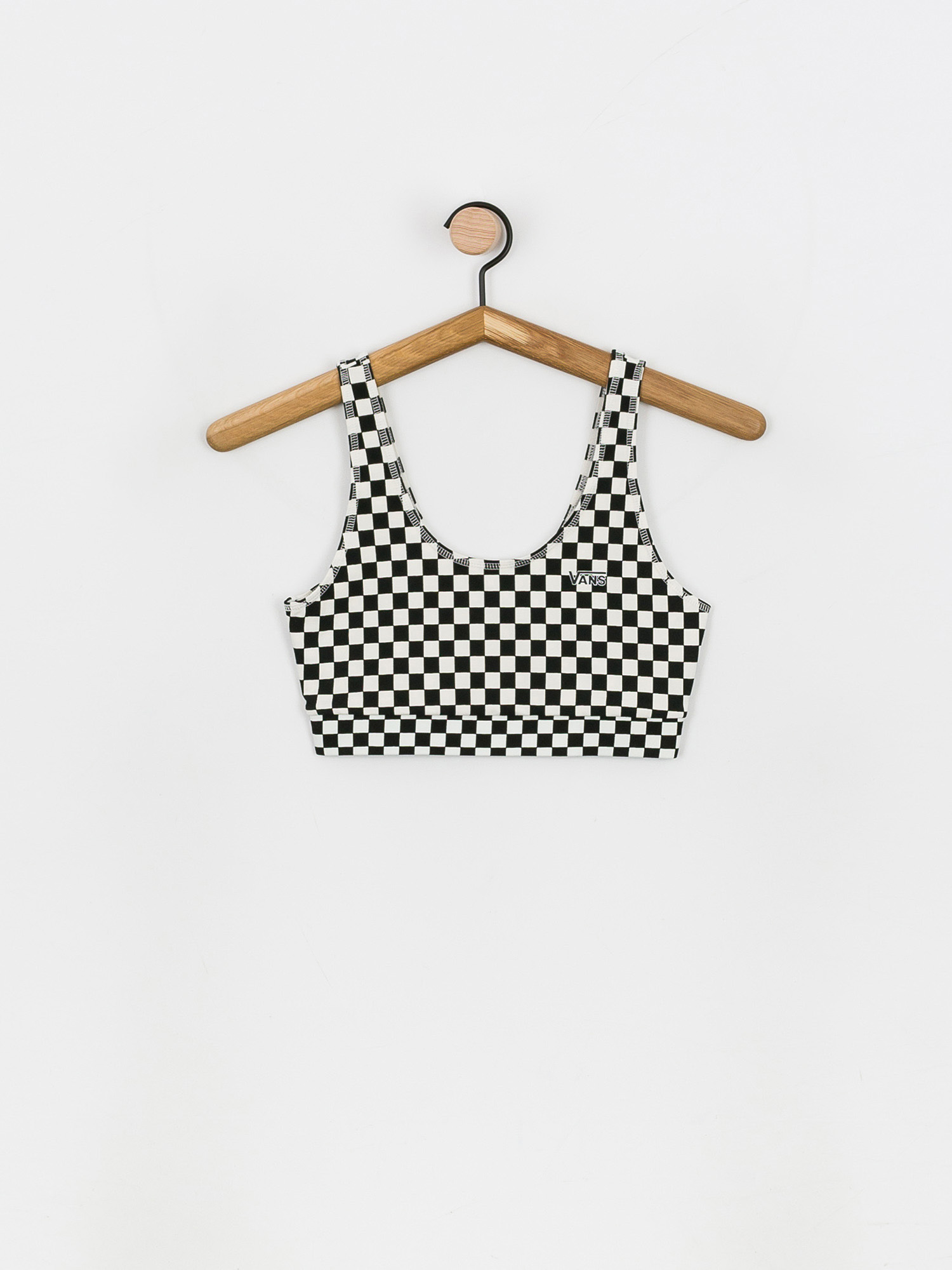 Vans Stanik sportowy Flying V Print Bralette Alsónemű Wmn (black/white checkerboard)