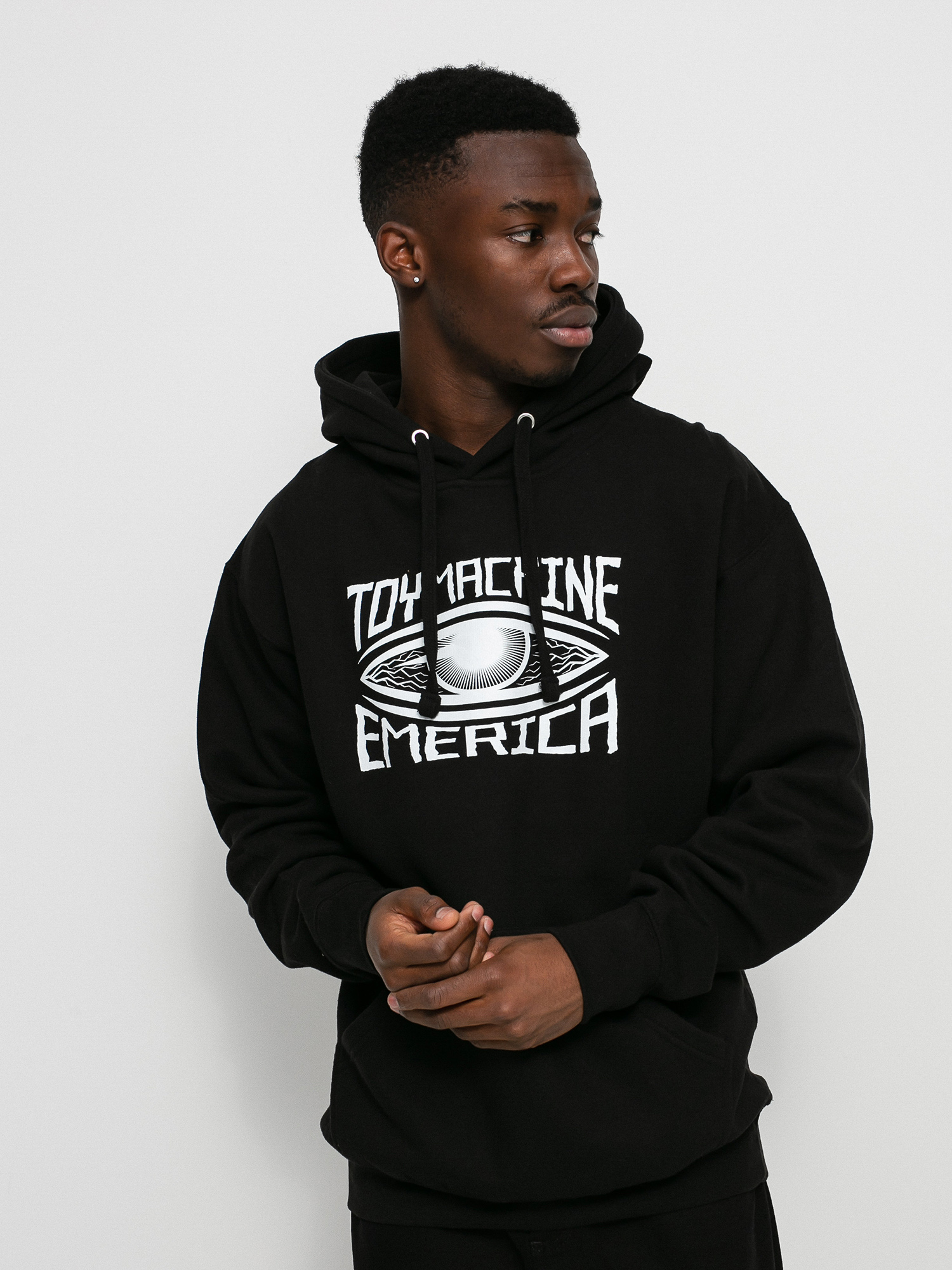 Emerica X Toy Machine Eye HD Kapucnis pulóver (black)