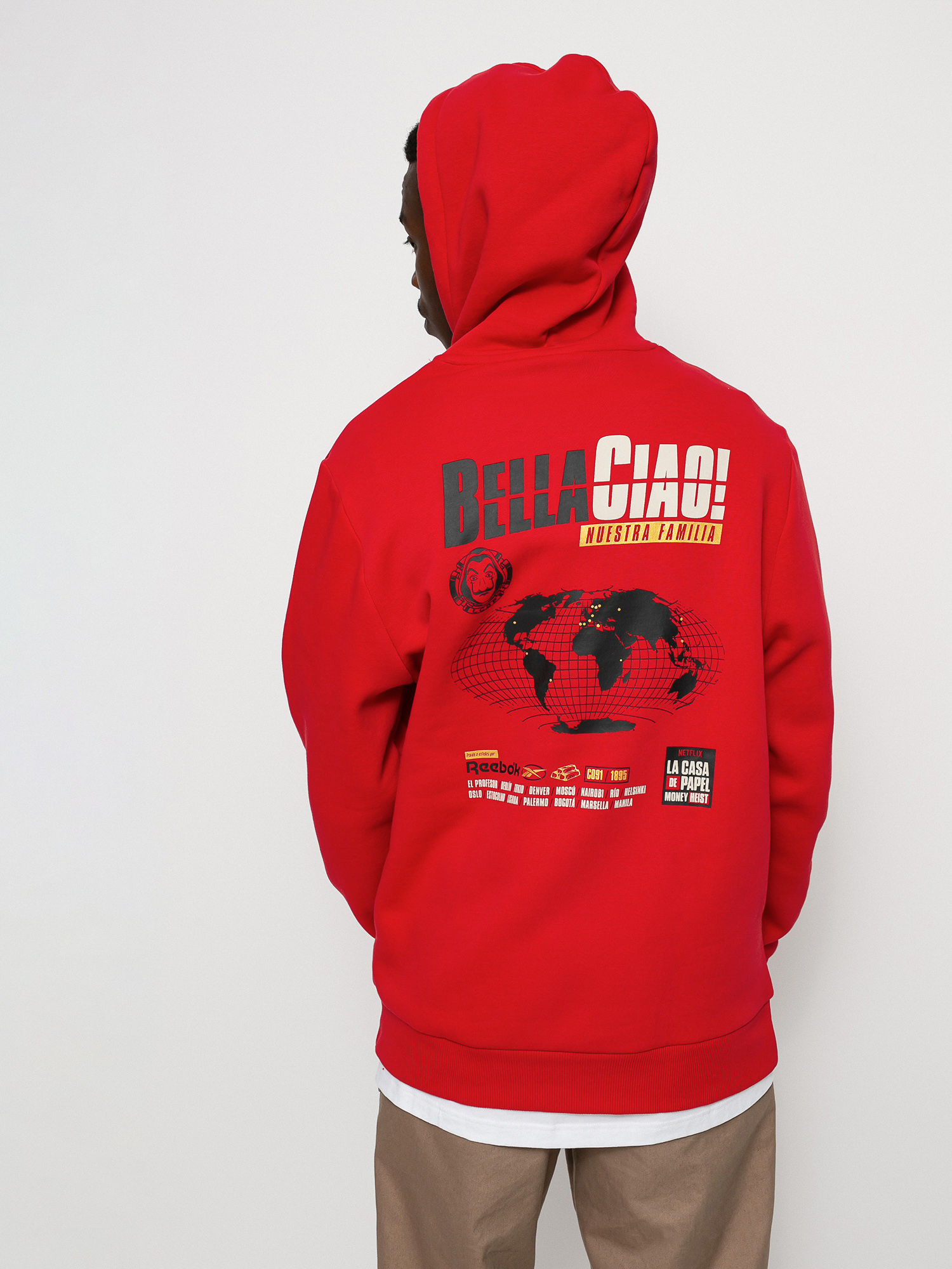 Reebok La Casa De Papel HD Kapucnis pulóver (vecred)