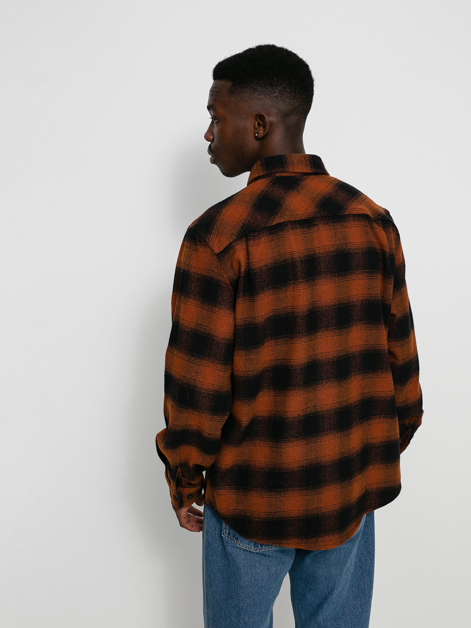 Brixton Bowery Flannel Ls Ing (burnt orange)