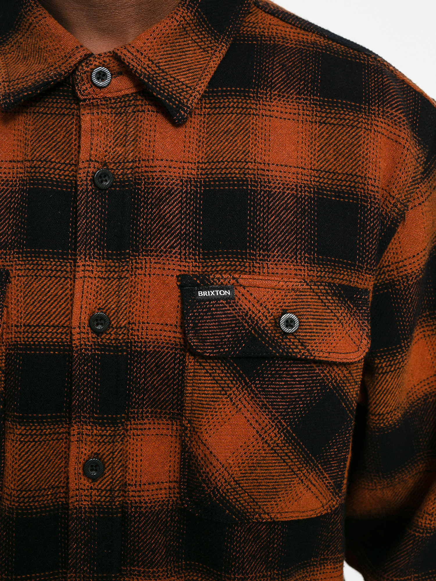 Brixton Bowery Flannel Ls Ing (burnt orange)
