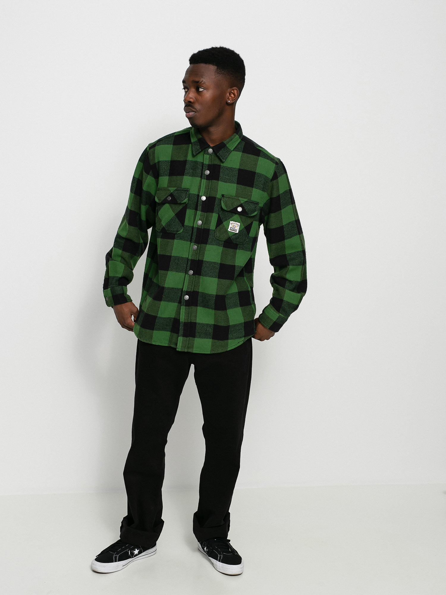 Brixton Coors Pow Bowery Flannel Ls Ing (pine green)