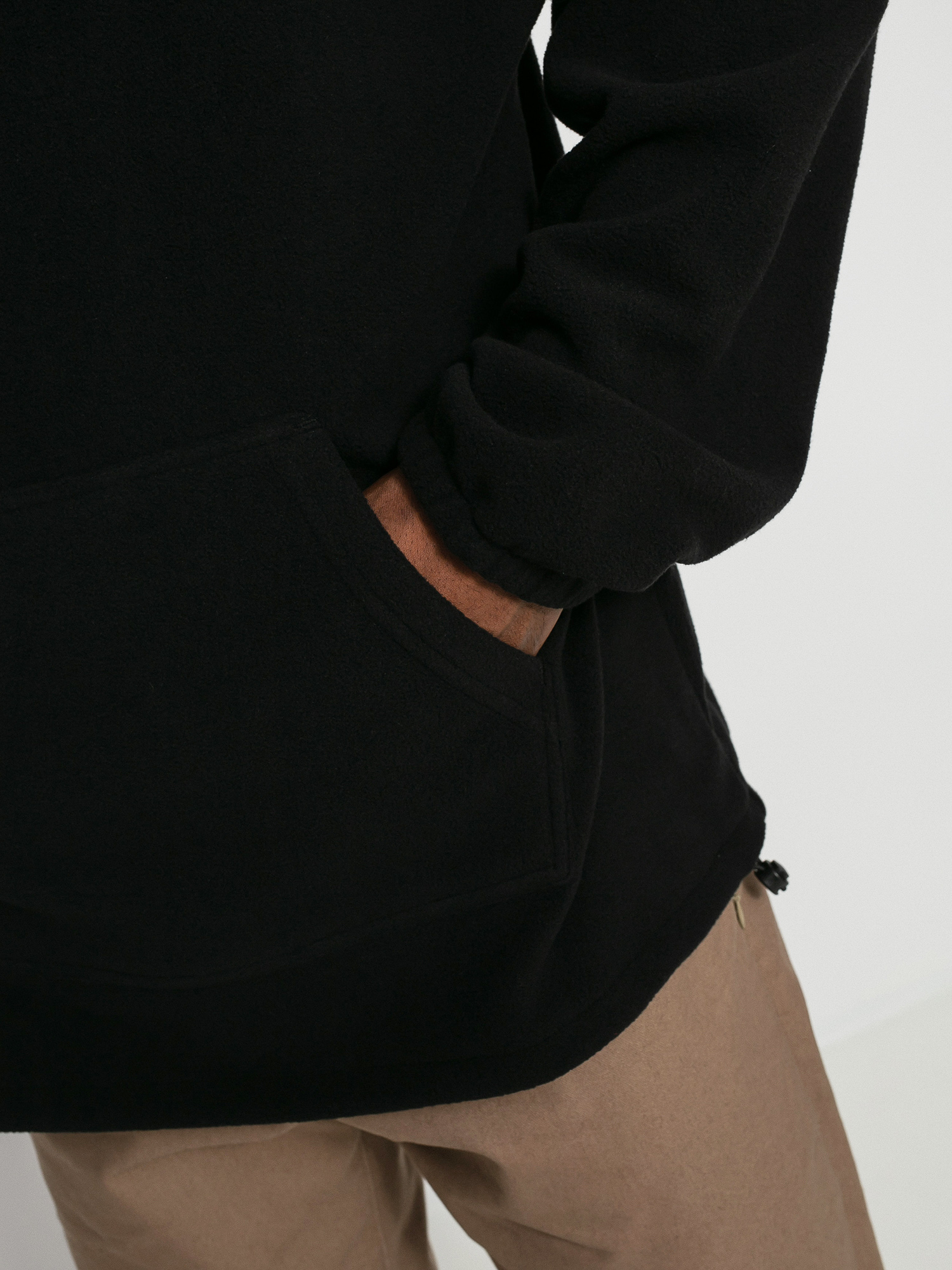 Brixton Beta Mock Neck 1/2 Zip HD Kapucnis pulóver (black)