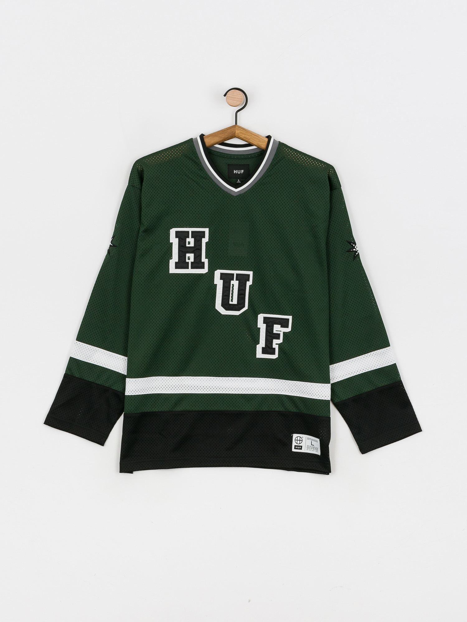 HUF Star Hockey Jersey póló (dark green)