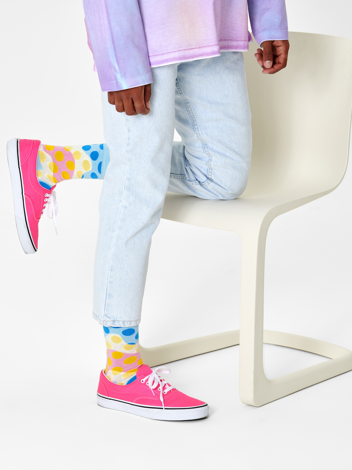 Happy Socks Watercolor Zokni (blue/pink/white)