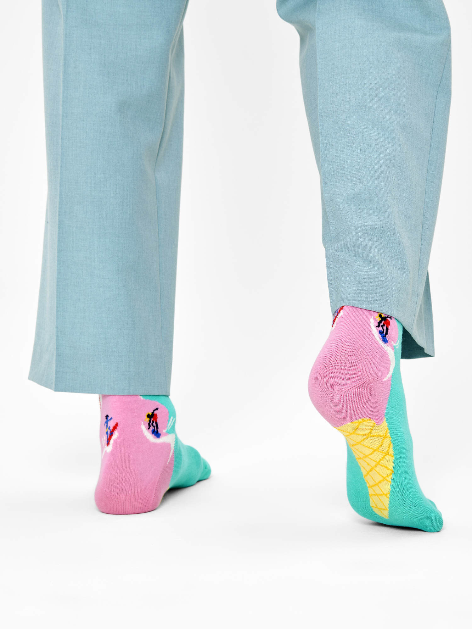 Happy Socks Surfs Up Zokni (mint/pink)