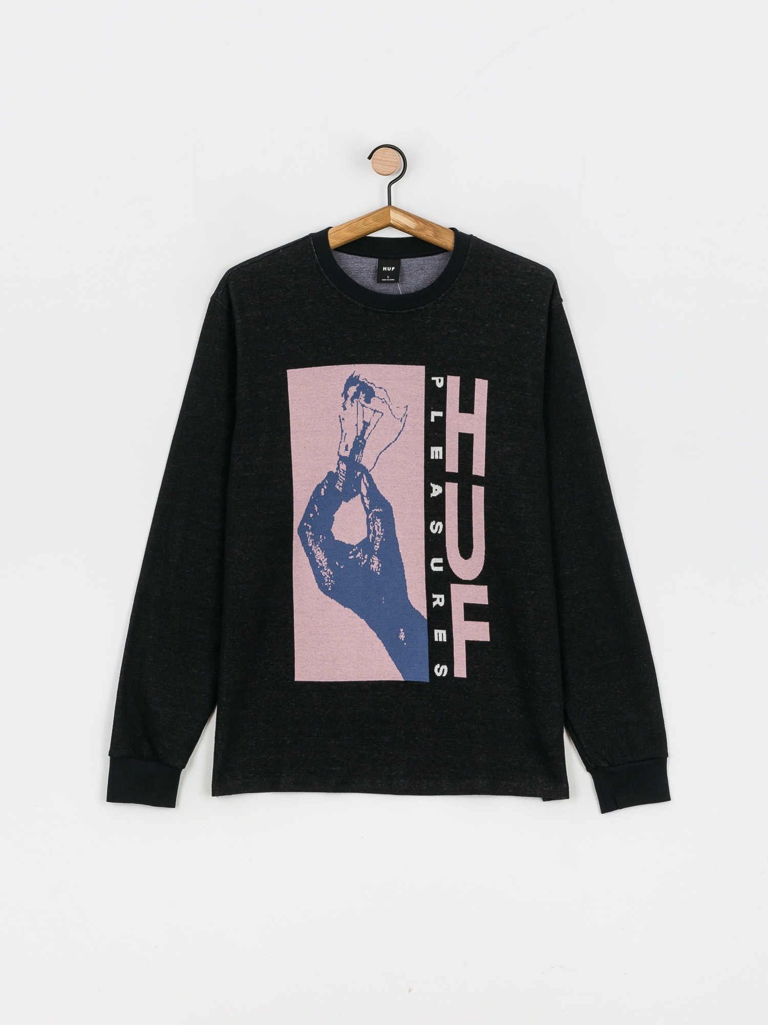 HUF X Pleasures Light Up Jacquard Hosszú ujjú felső (black)