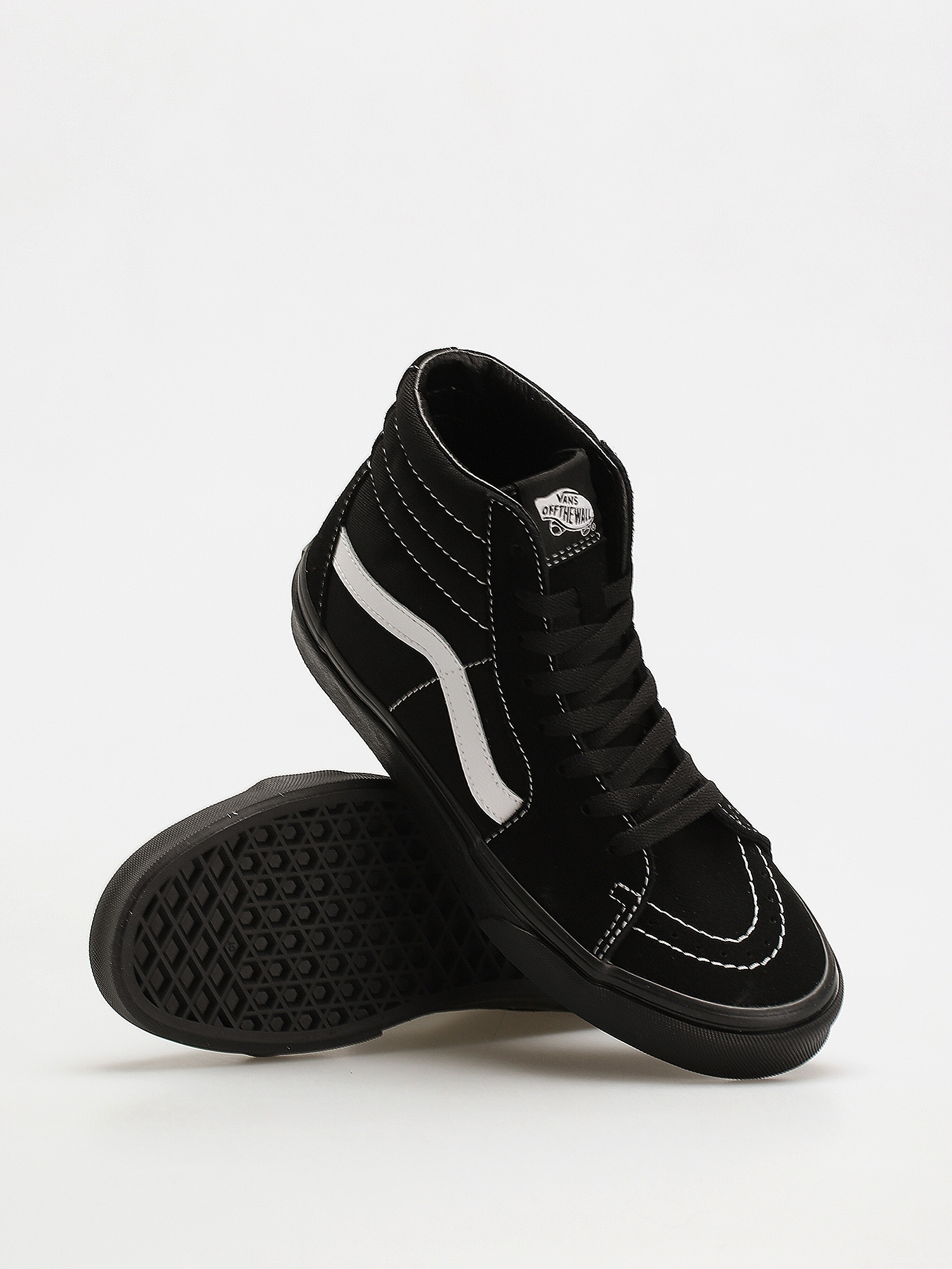 Vans Sk8 Hi Cipők (suede/canvas/blkblktrwht)