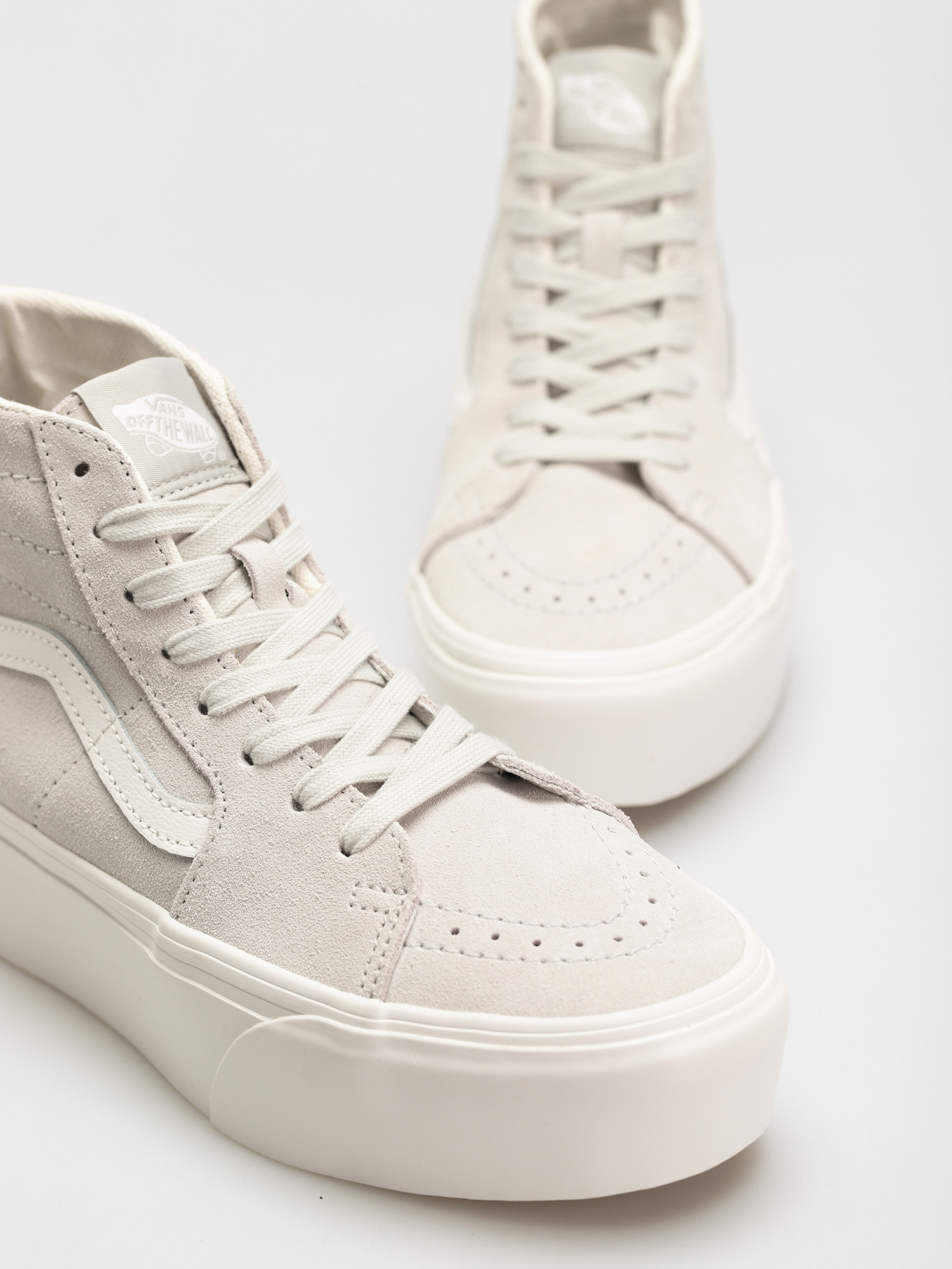 Vans Sk8 Hi Tapered Stackform Cipők (soft suede/dawn blue/true white)