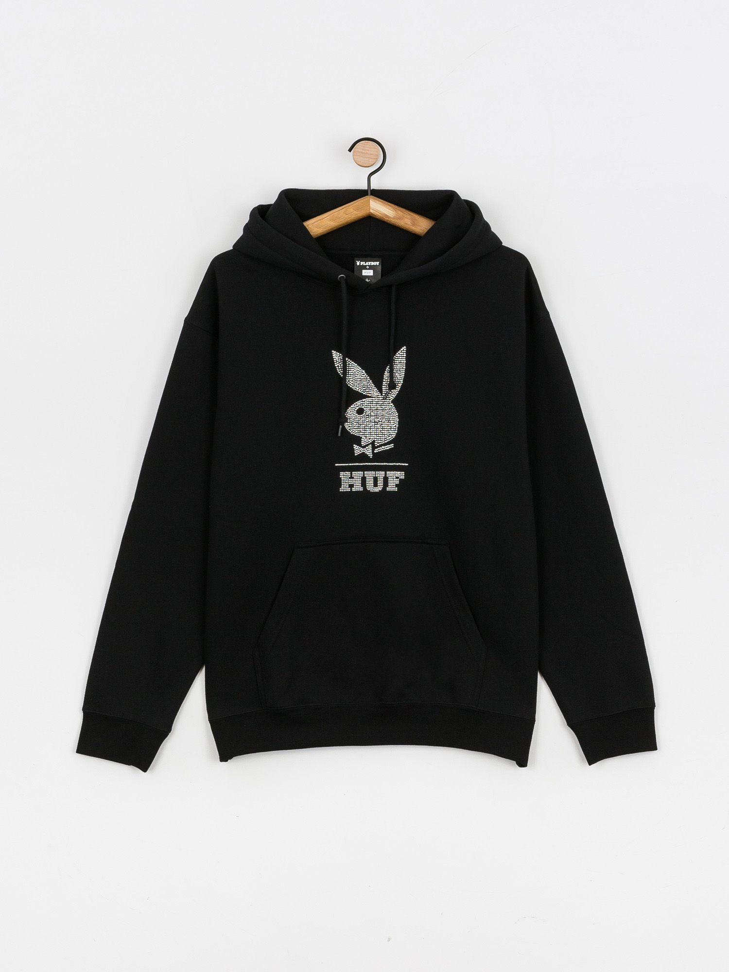 HUF X Playboy Rhinestone HD Kapucnis pulóver (black)