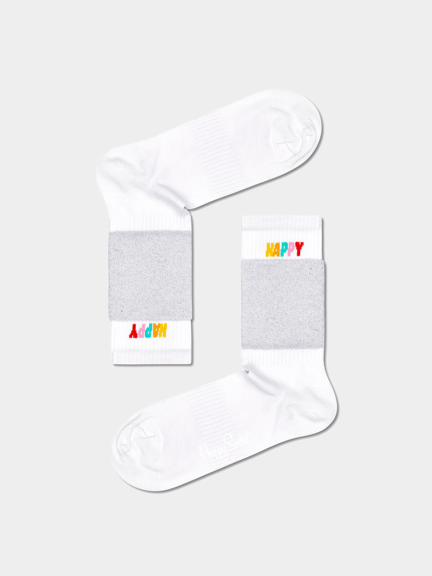 Happy Socks Cuff 3/4 Crew Zokni (white)