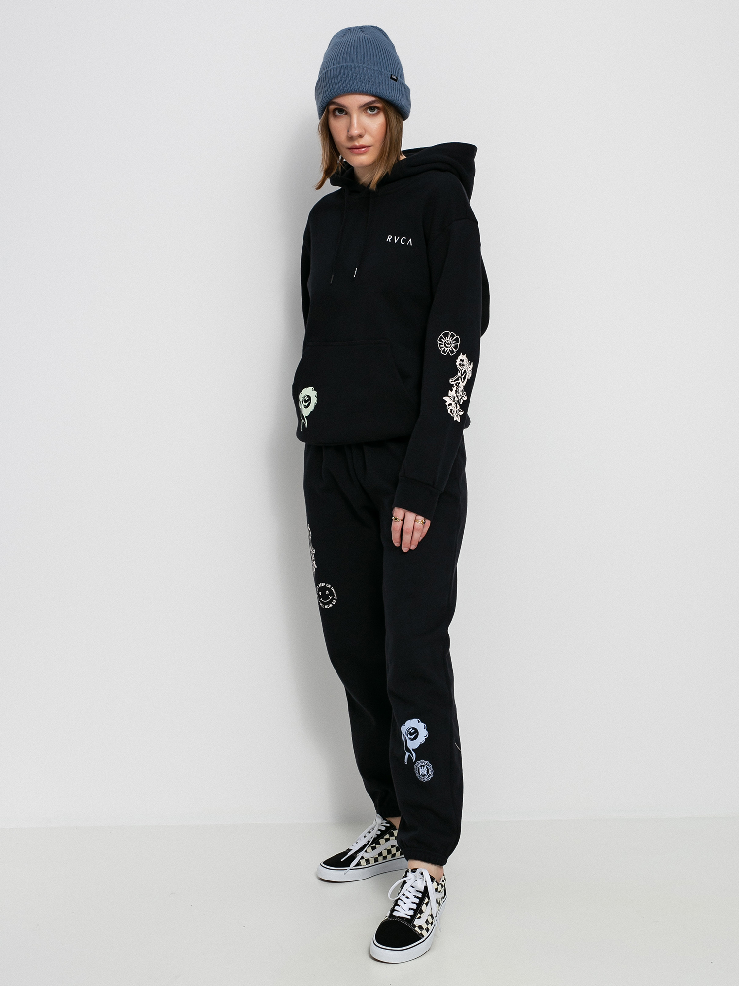 RVCA Mash Up HD Kapucnis pulóver Wmn (black)