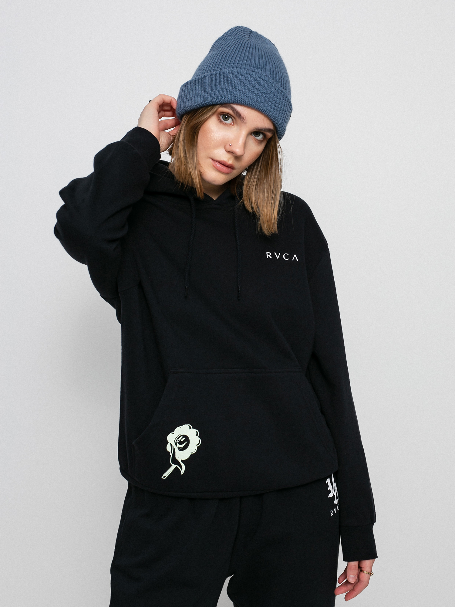 RVCA Mash Up HD Kapucnis pulóver Wmn (black)