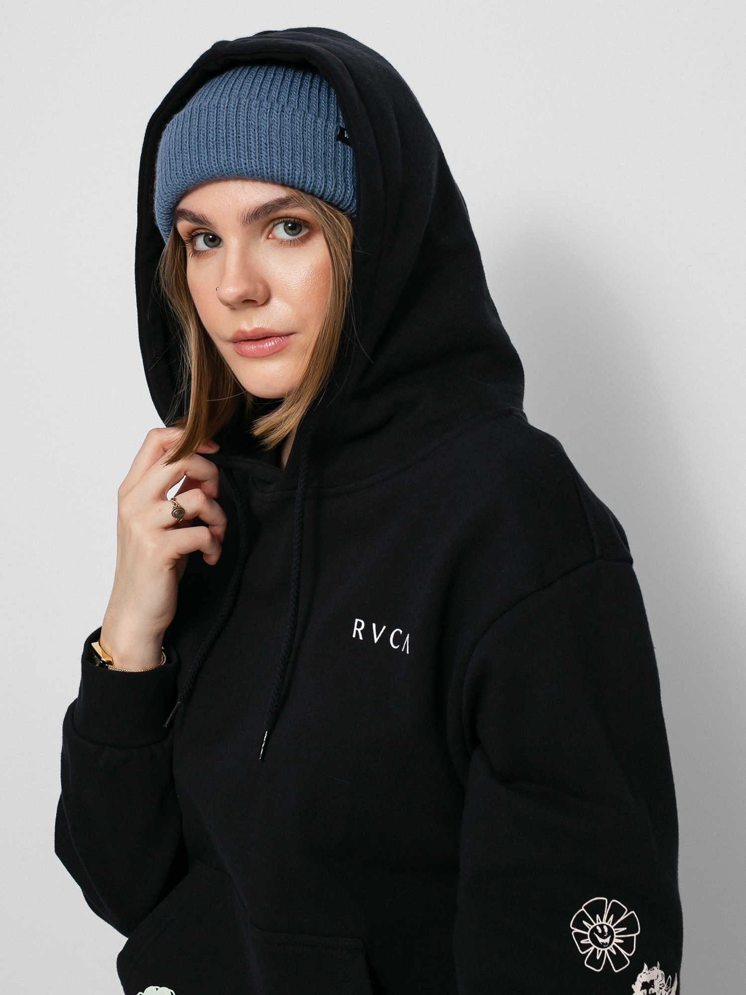 RVCA Mash Up HD Kapucnis pulóver Wmn (black)
