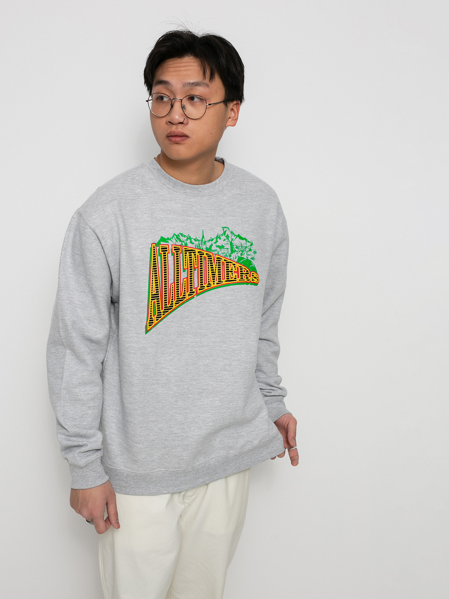 Alltimers Ny Canada Crew Pulóver (heather grey)