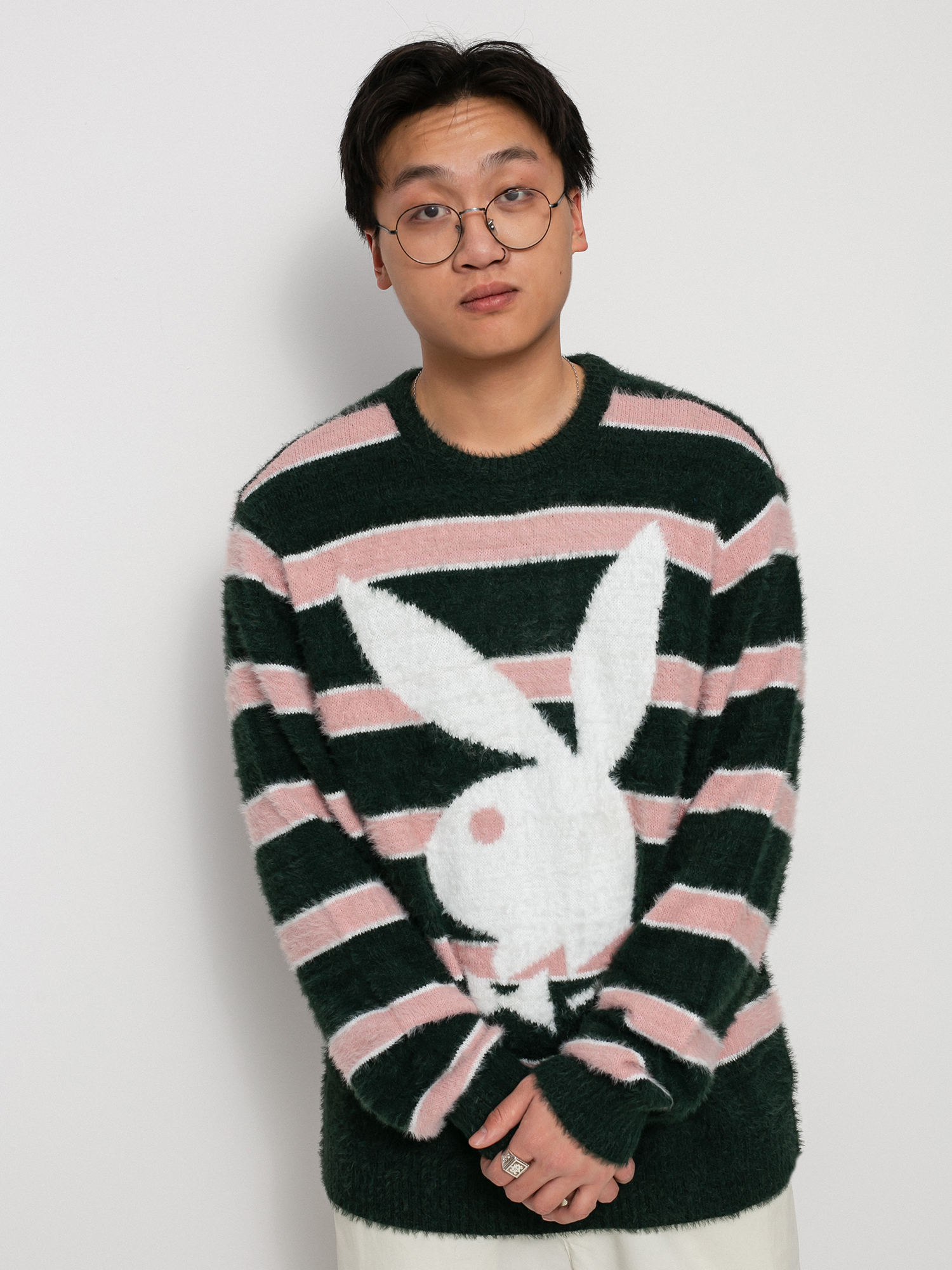 HUF X Playboy Faux Mohair Pulóver (green)