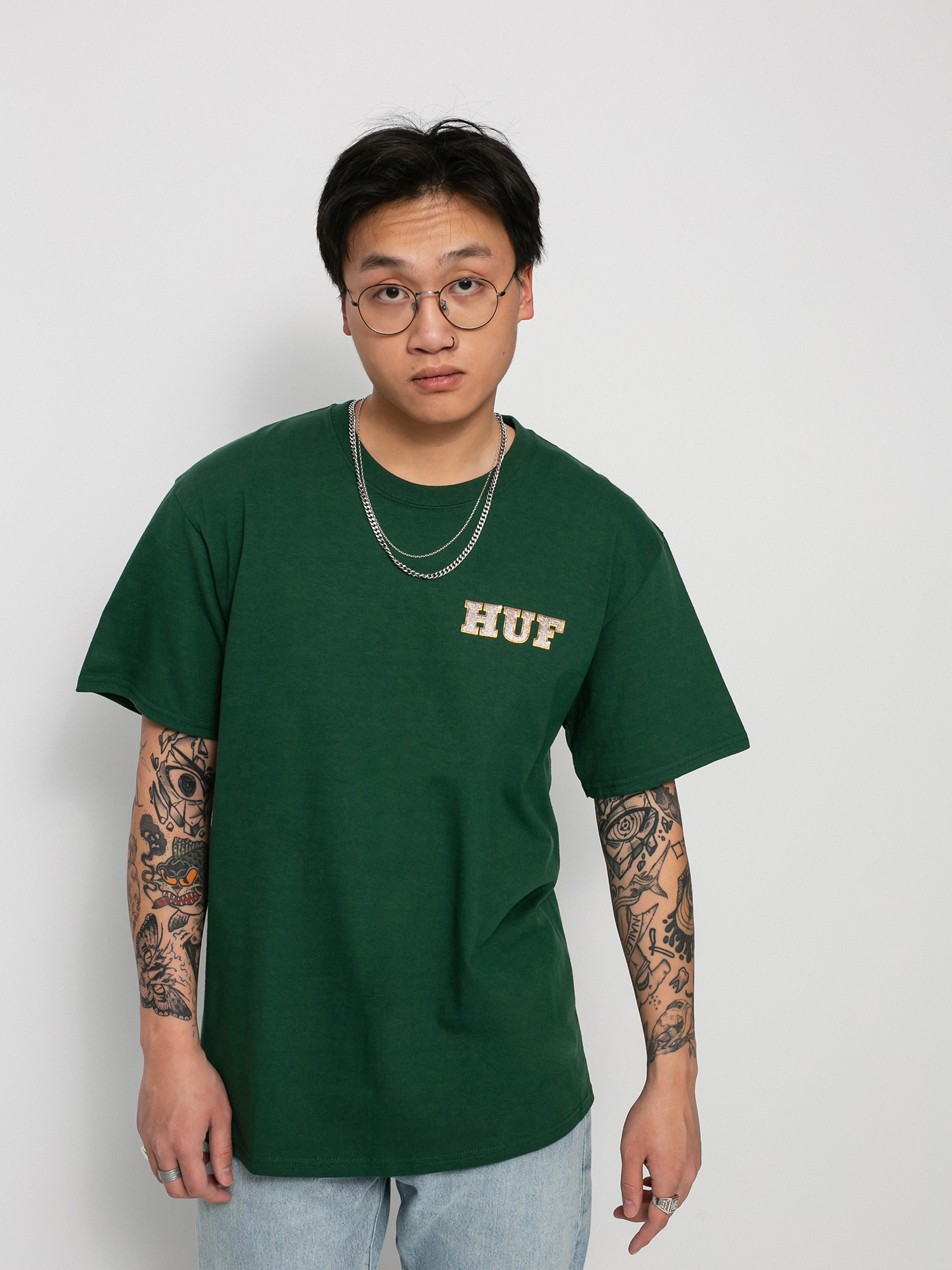HUF X Playboy Vvs Logo póló (forest green)