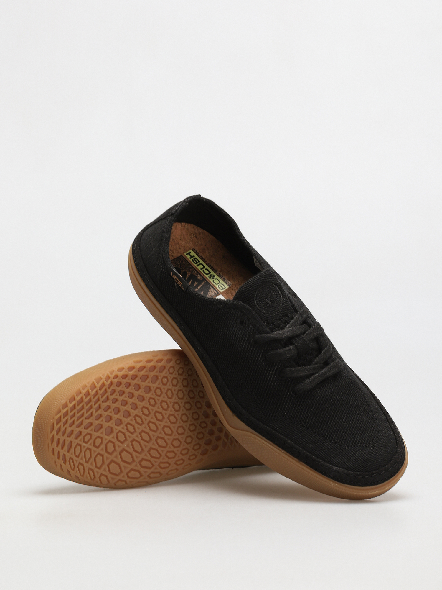 Vans Circle Vee Cipők (black/gum)