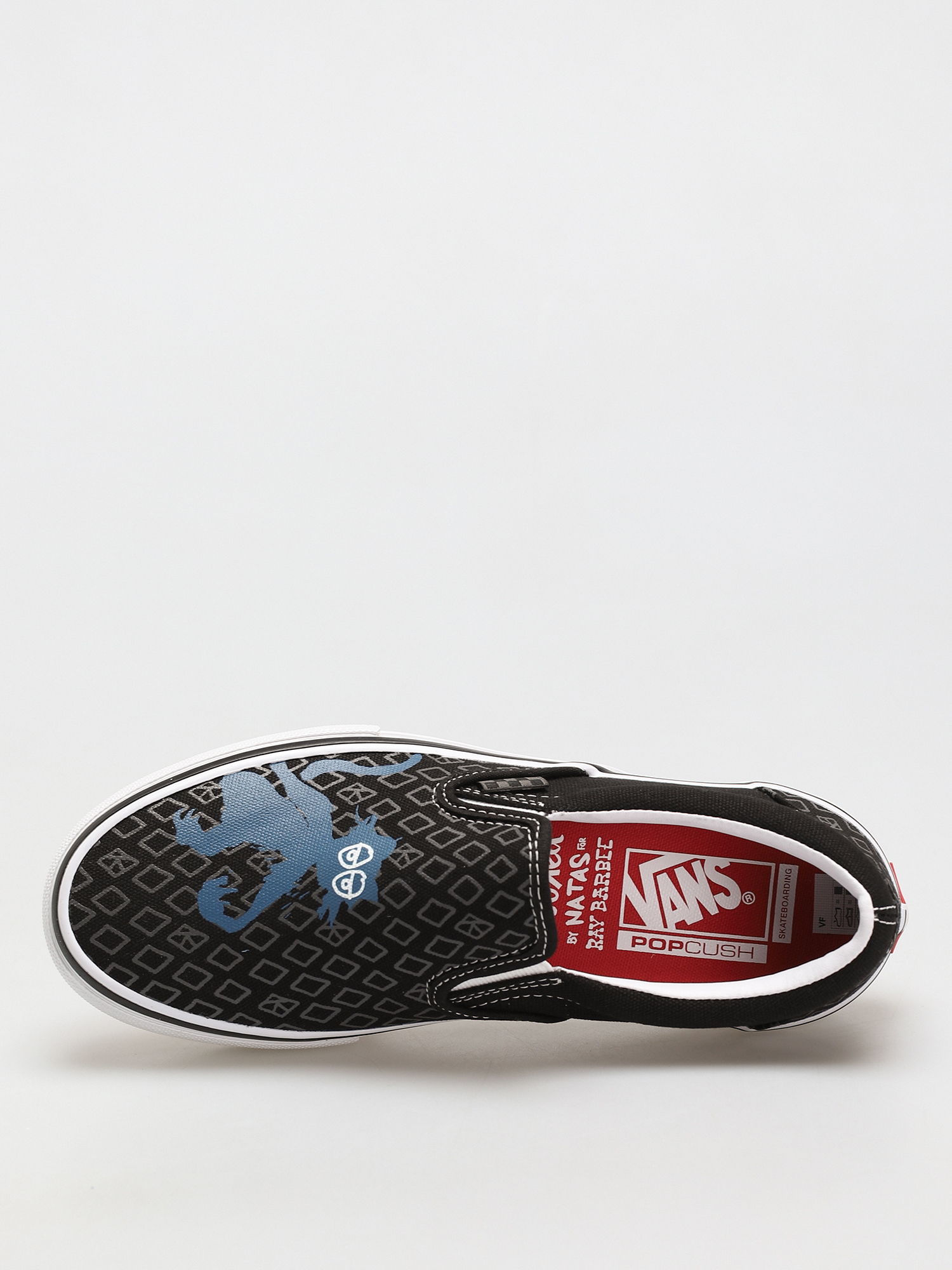 Vans X KROOKED Skate Slip On Cipők (by natas for ray/black)