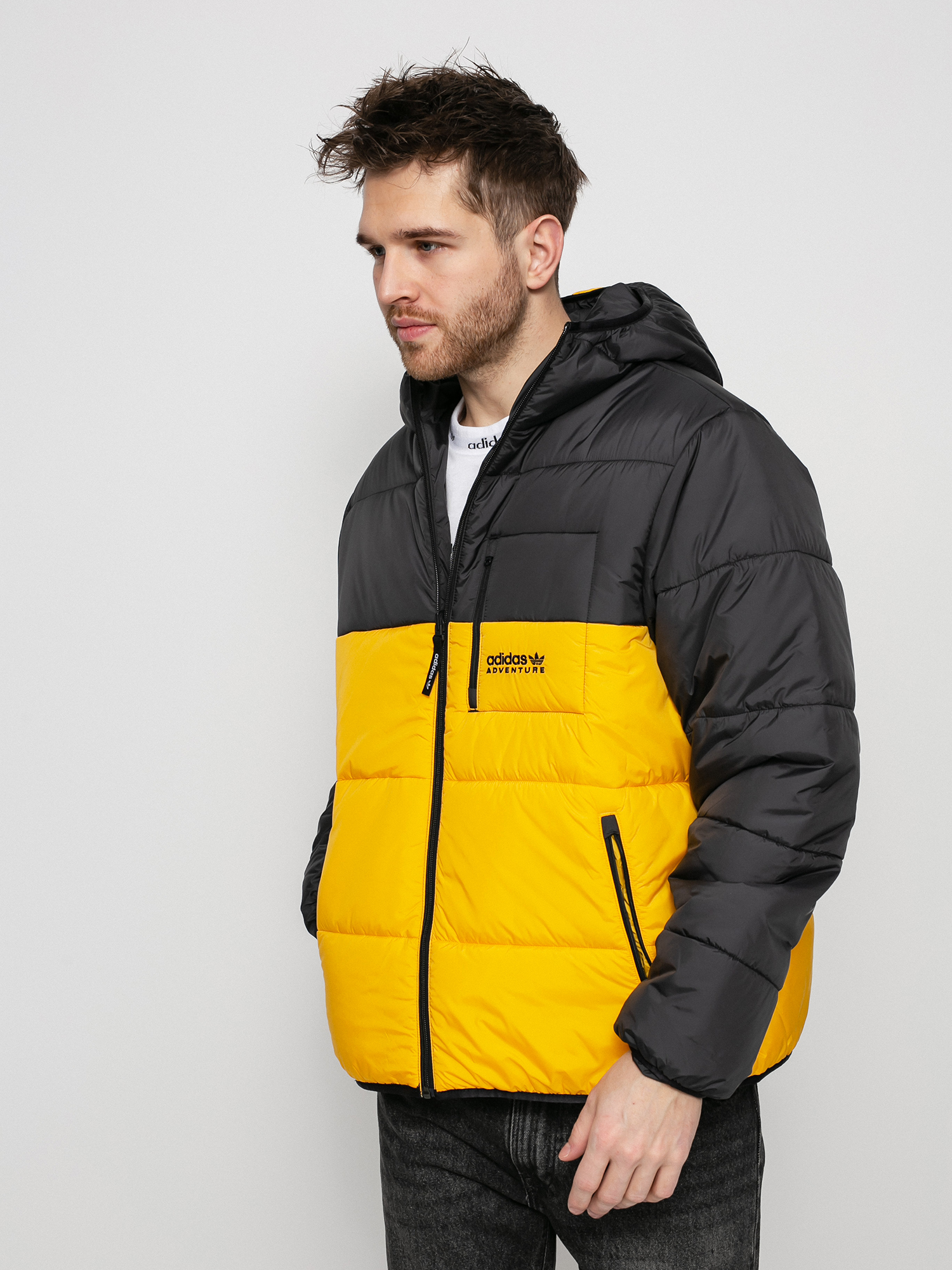 adidas Originals Puffer Dzseki (black/actgol)