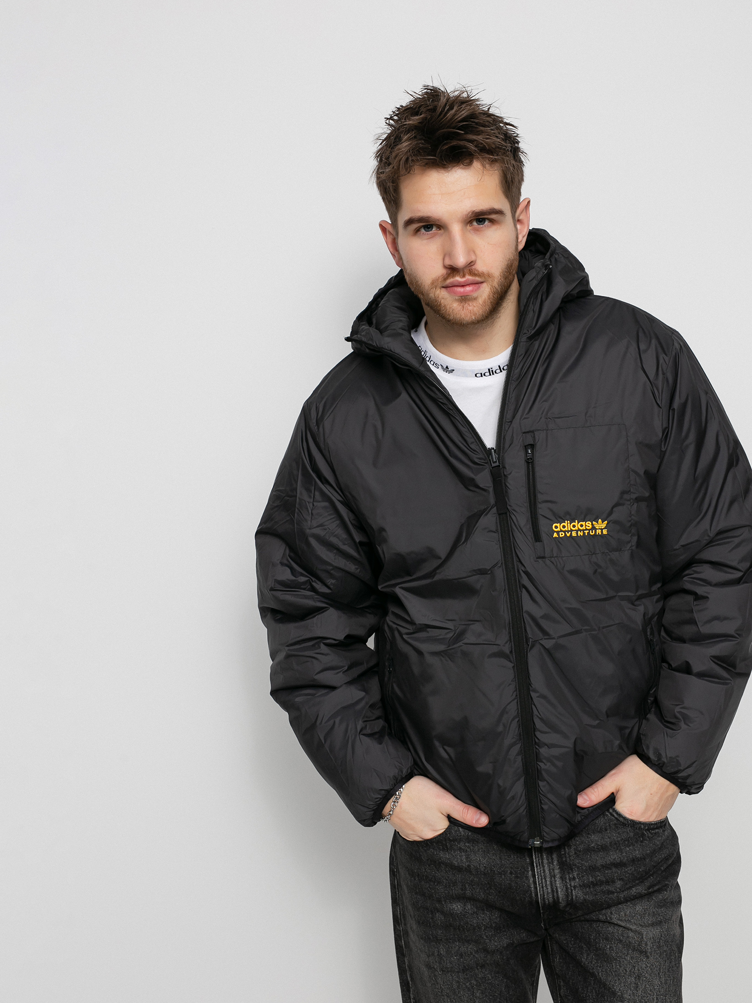 adidas Originals Puffer Dzseki (black/actgol)
