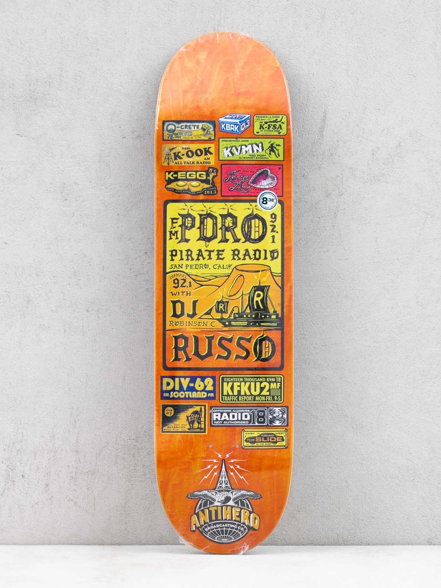 Antihero Russo Broadcasting Gördeszka lap (orange)