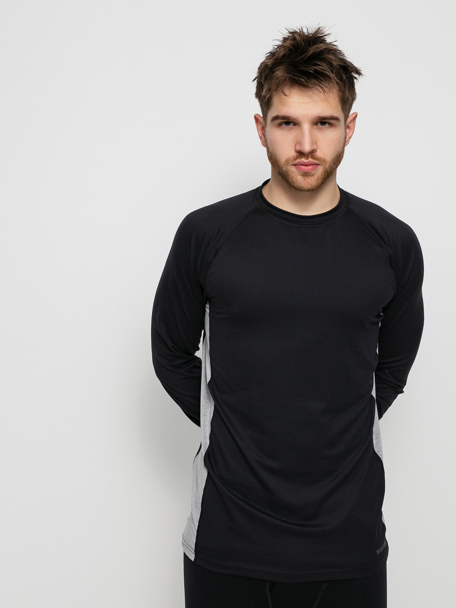 Férfi Burton Midweight X Base Layer Hosszú ujjú thermo felső (true black/gray heather)