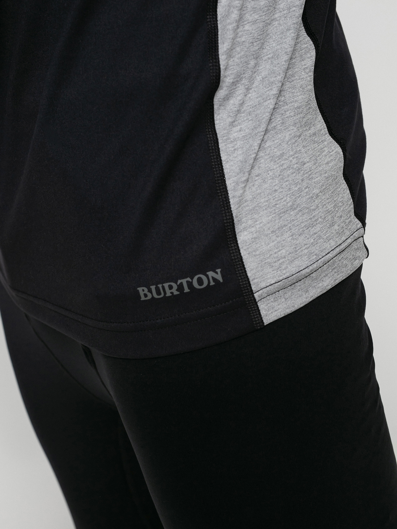 Férfi Burton Midweight X Base Layer Hosszú ujjú thermo felső (true black/gray heather)