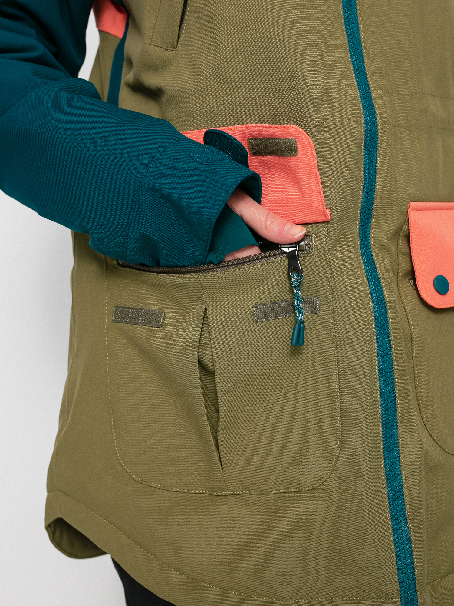 Női Burton Prowess Snowboard dzseki (shaded spruce/martini olive/persimmon)