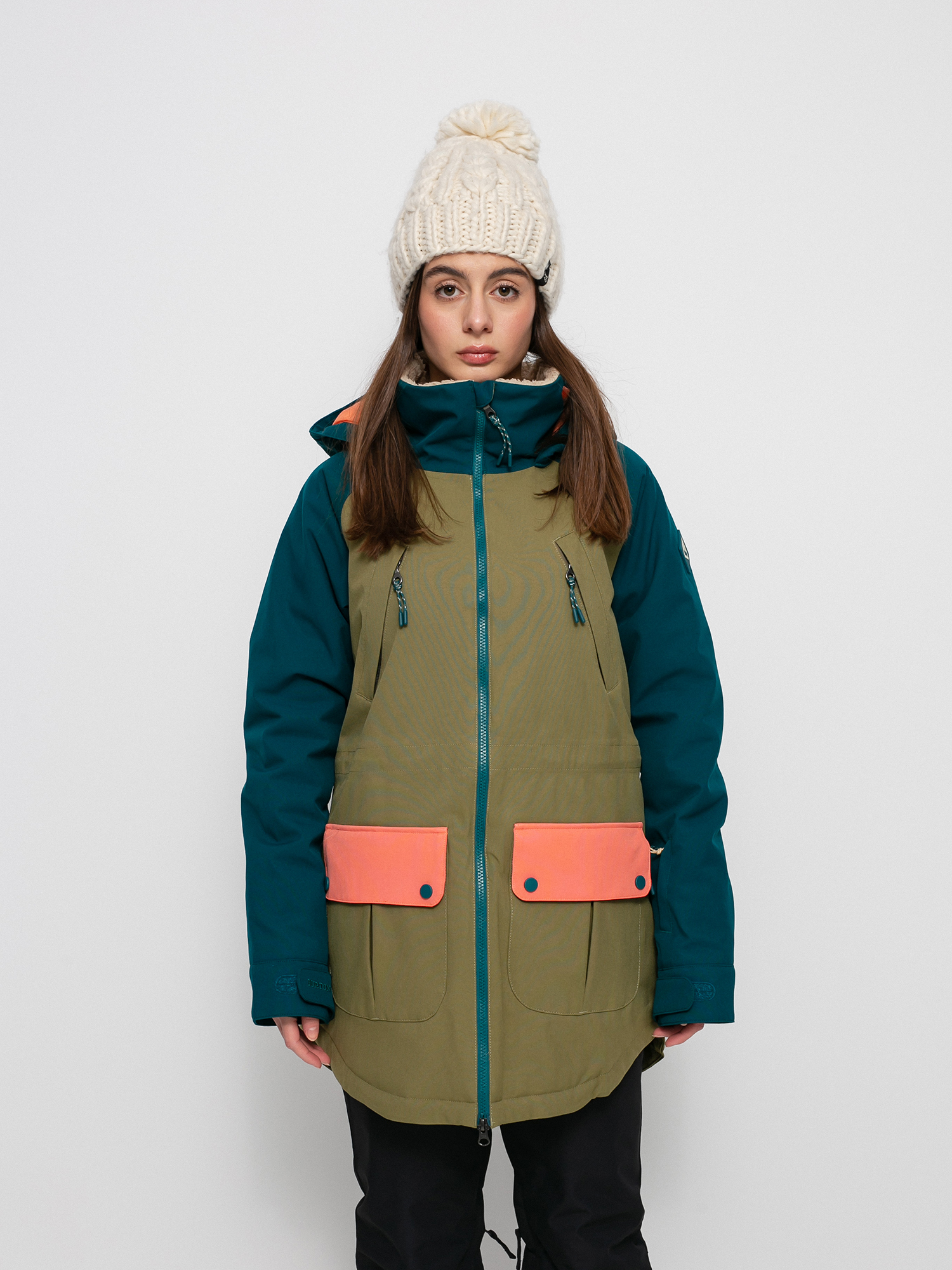 Női Burton Prowess Snowboard dzseki (shaded spruce/martini olive/persimmon)