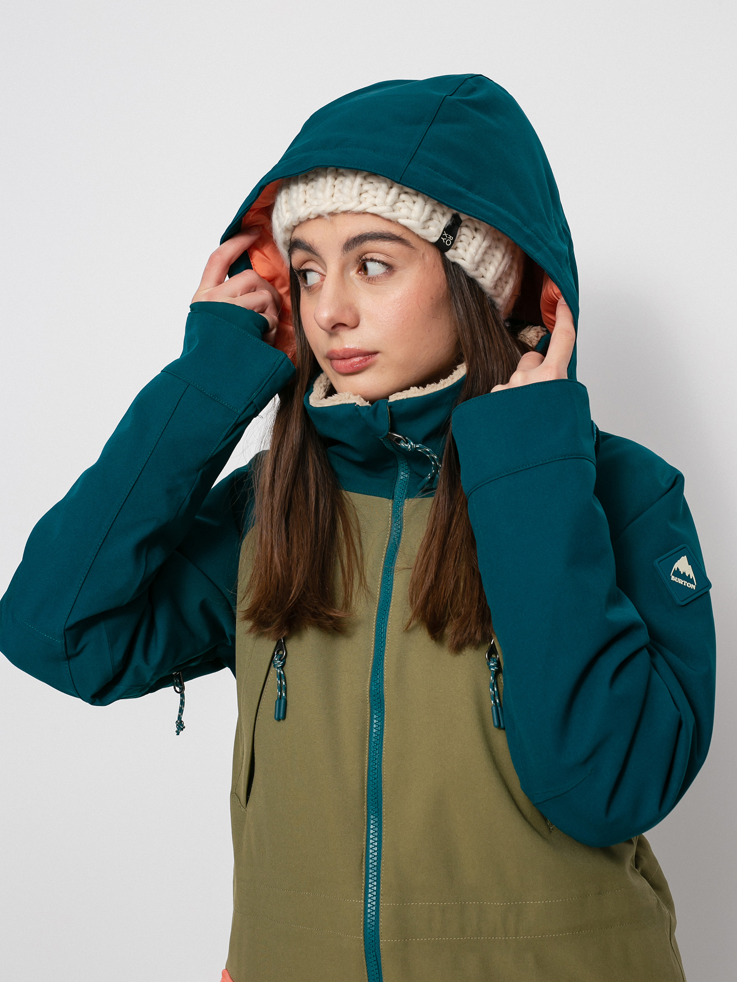 Női Burton Prowess Snowboard dzseki (shaded spruce/martini olive/persimmon)