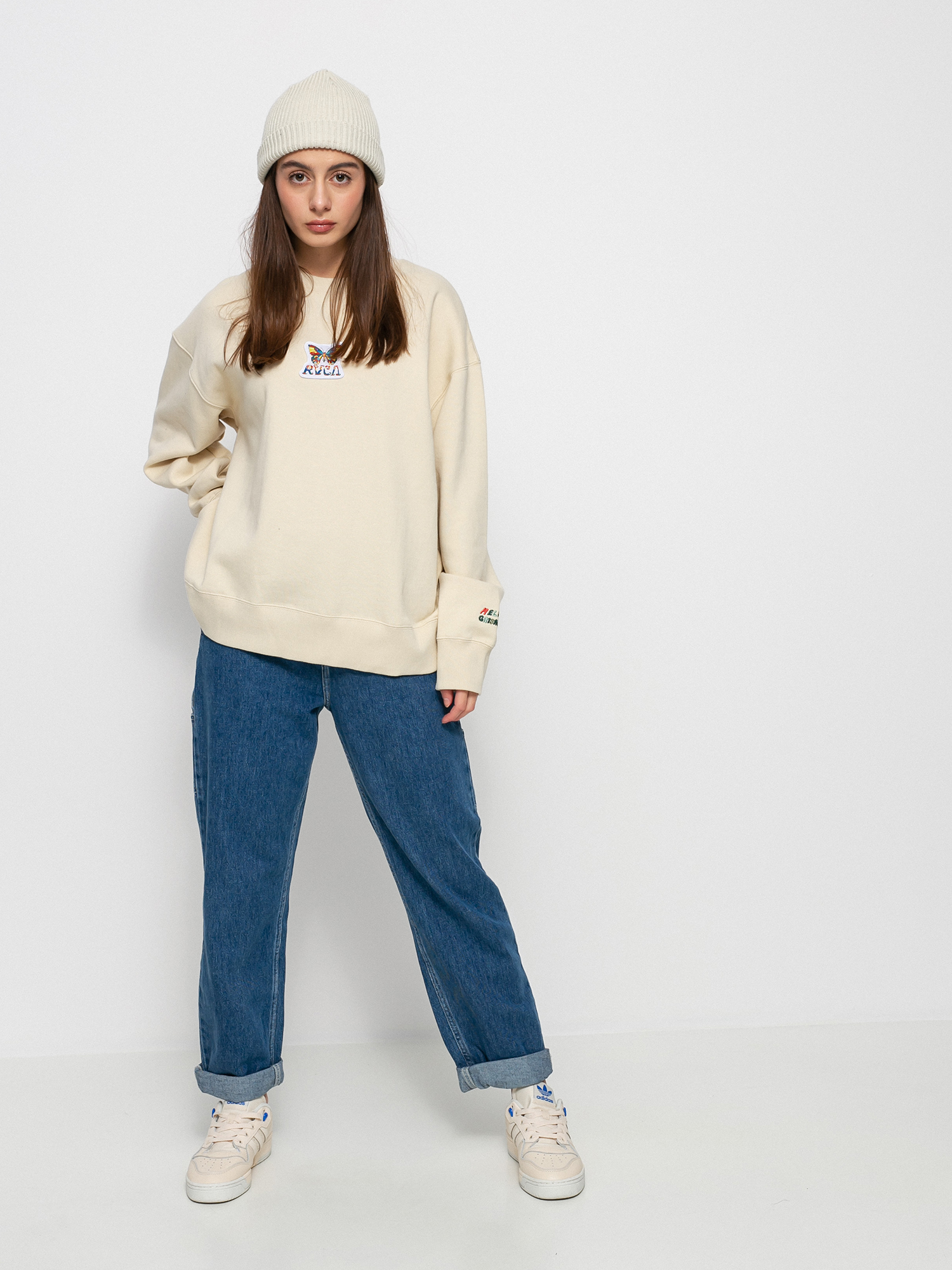 RVCA Mel G Flutter Crew Pulóver Wmn (birch)