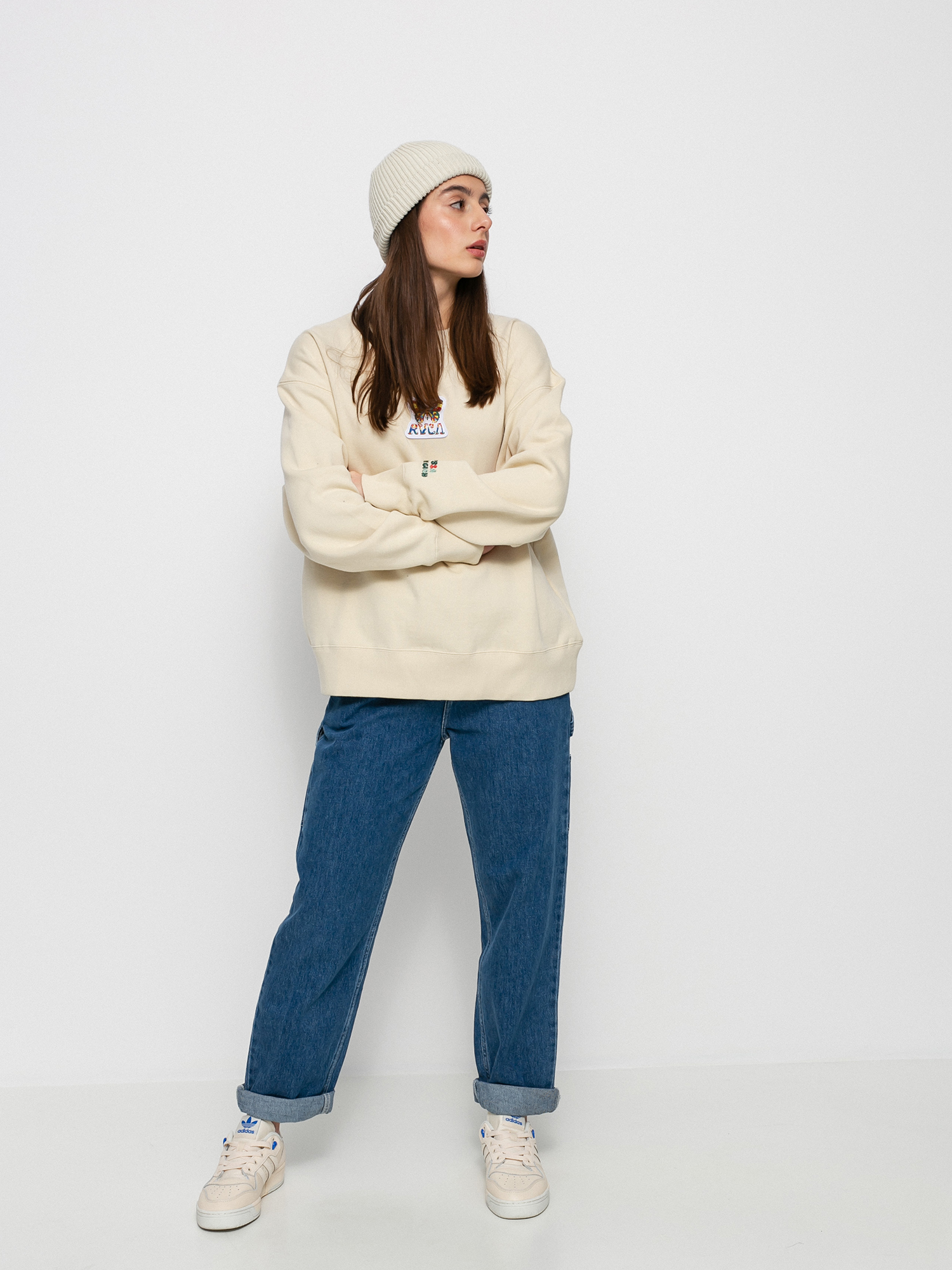 RVCA Mel G Flutter Crew Pulóver Wmn (birch)