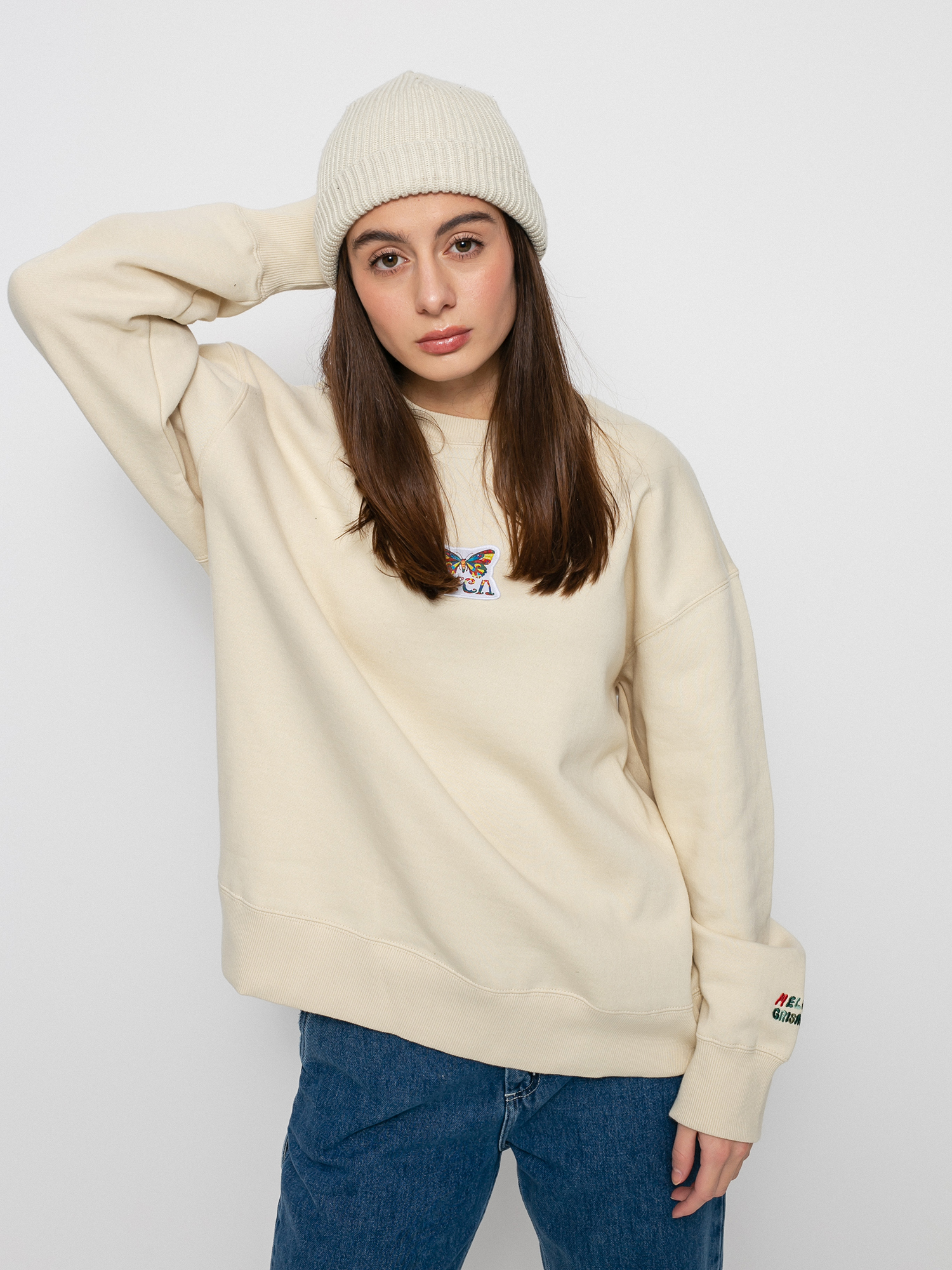 RVCA Mel G Flutter Crew Pulóver Wmn (birch)