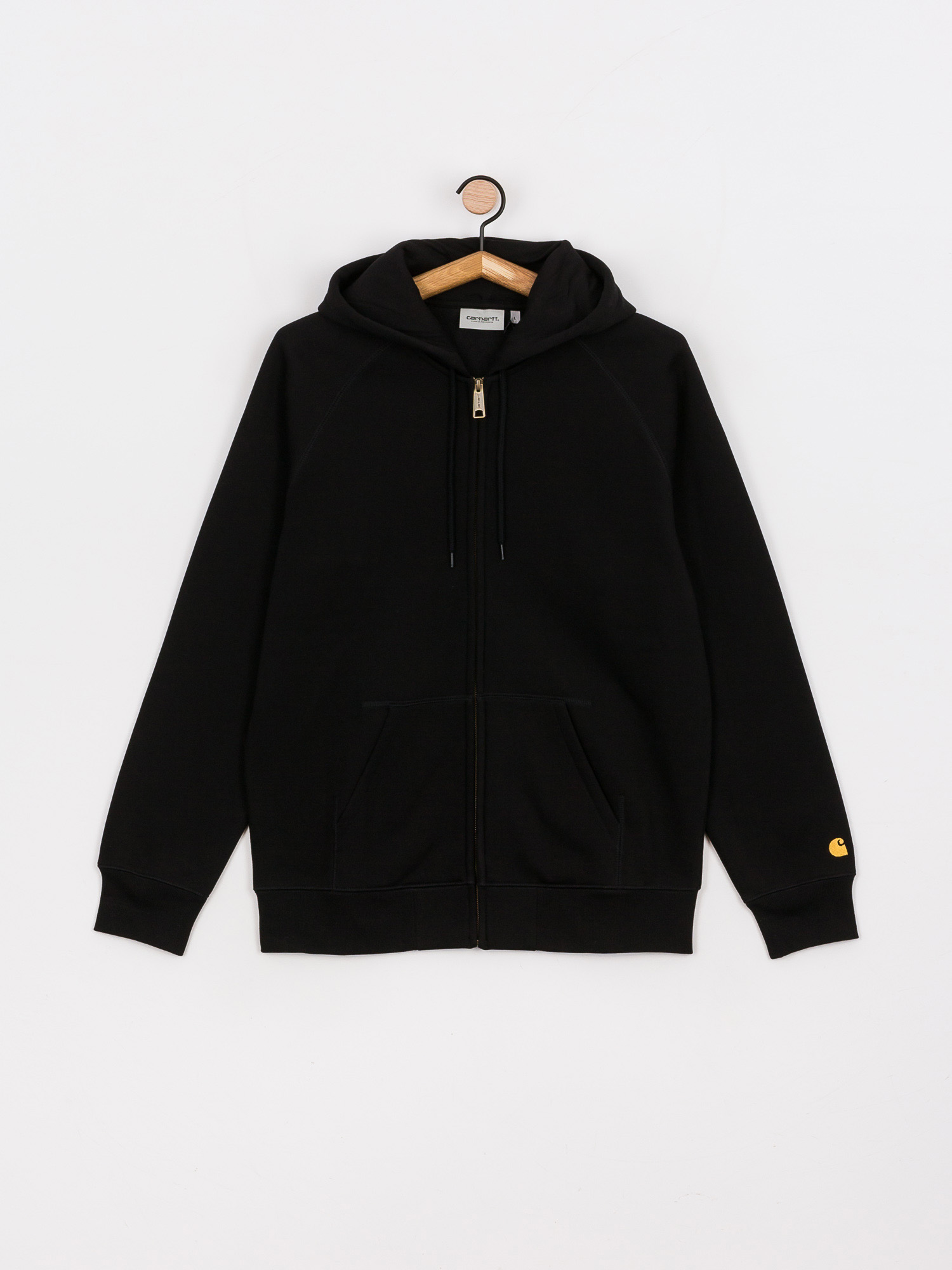 Carhartt WIP Hooded Chase Jacket Kapucnis pulóver (black/gold)