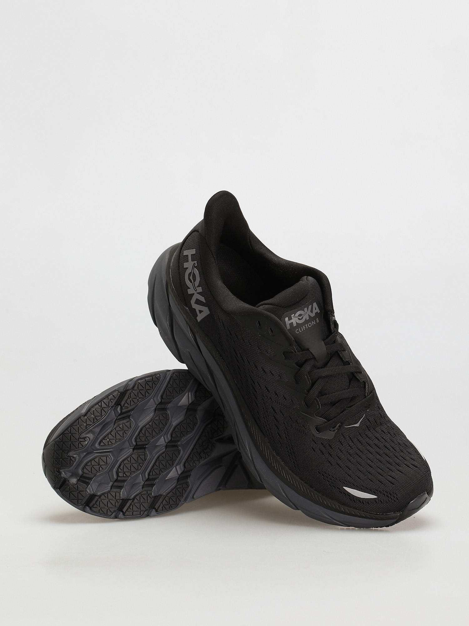Hoka One One Clifton 8 Cipők (black/black)