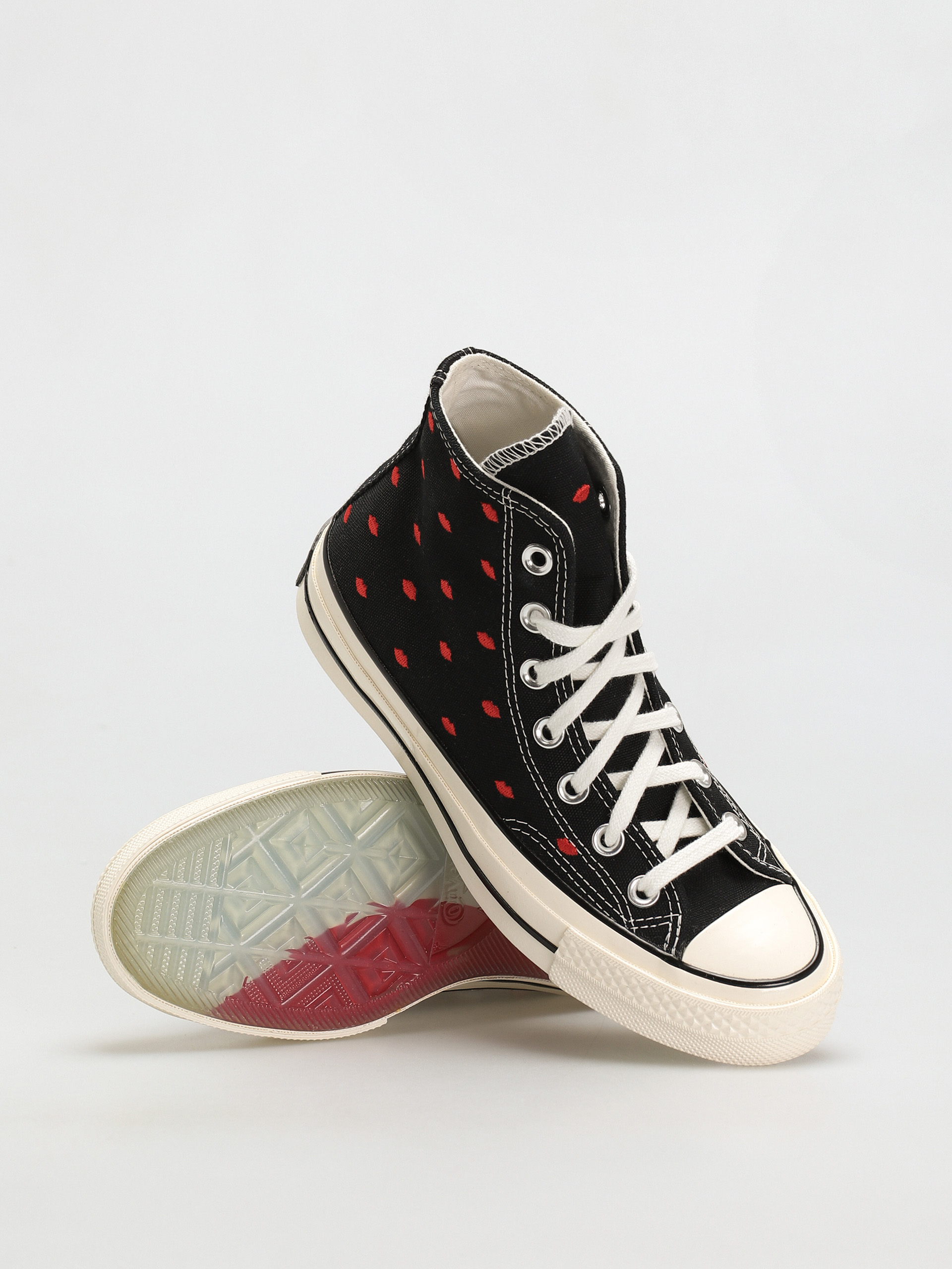 Converse Chuck 70 Hi Tornacipők (black/university red/egret)