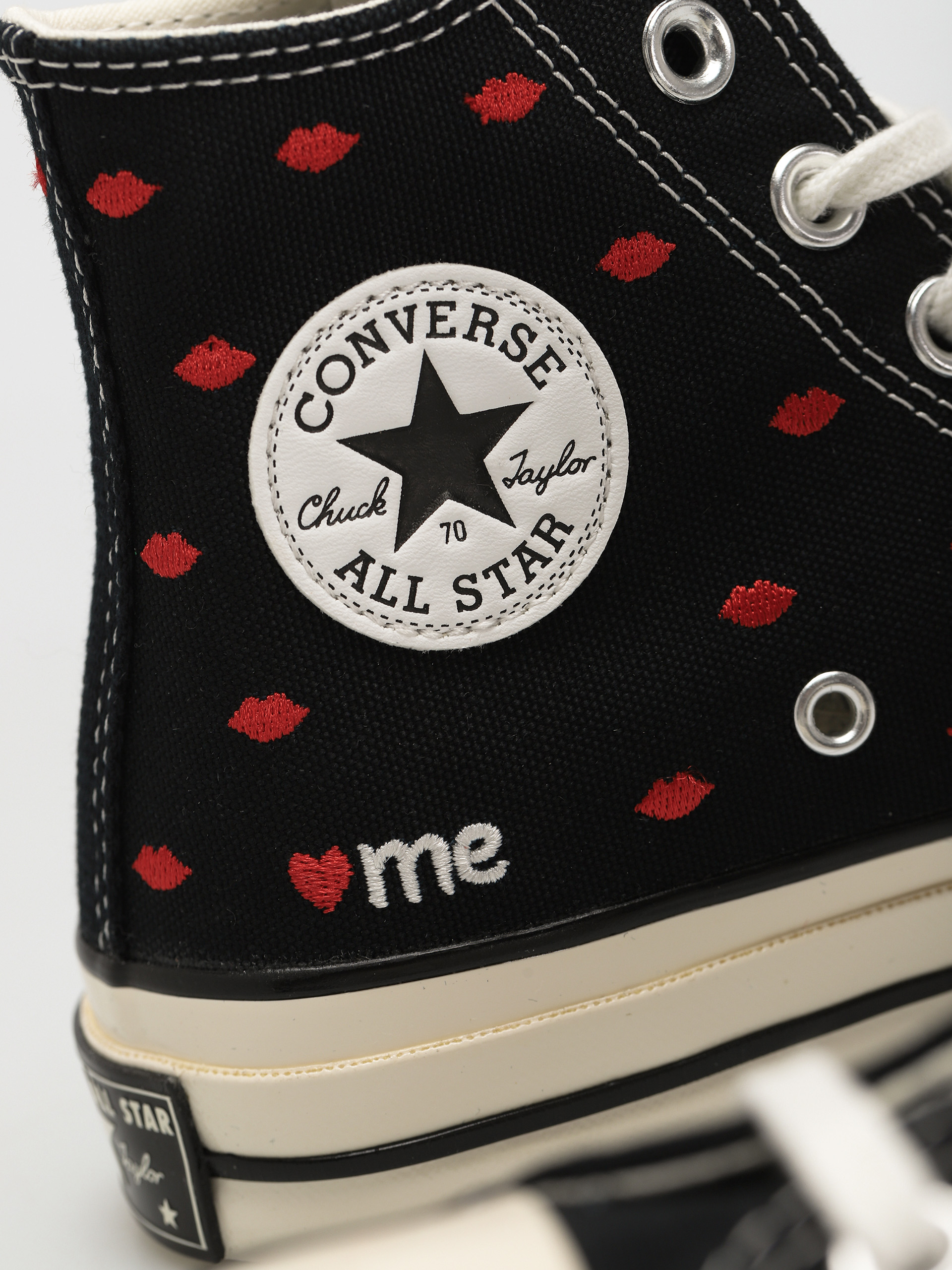 Converse Chuck 70 Hi Tornacipők (black/university red/egret)