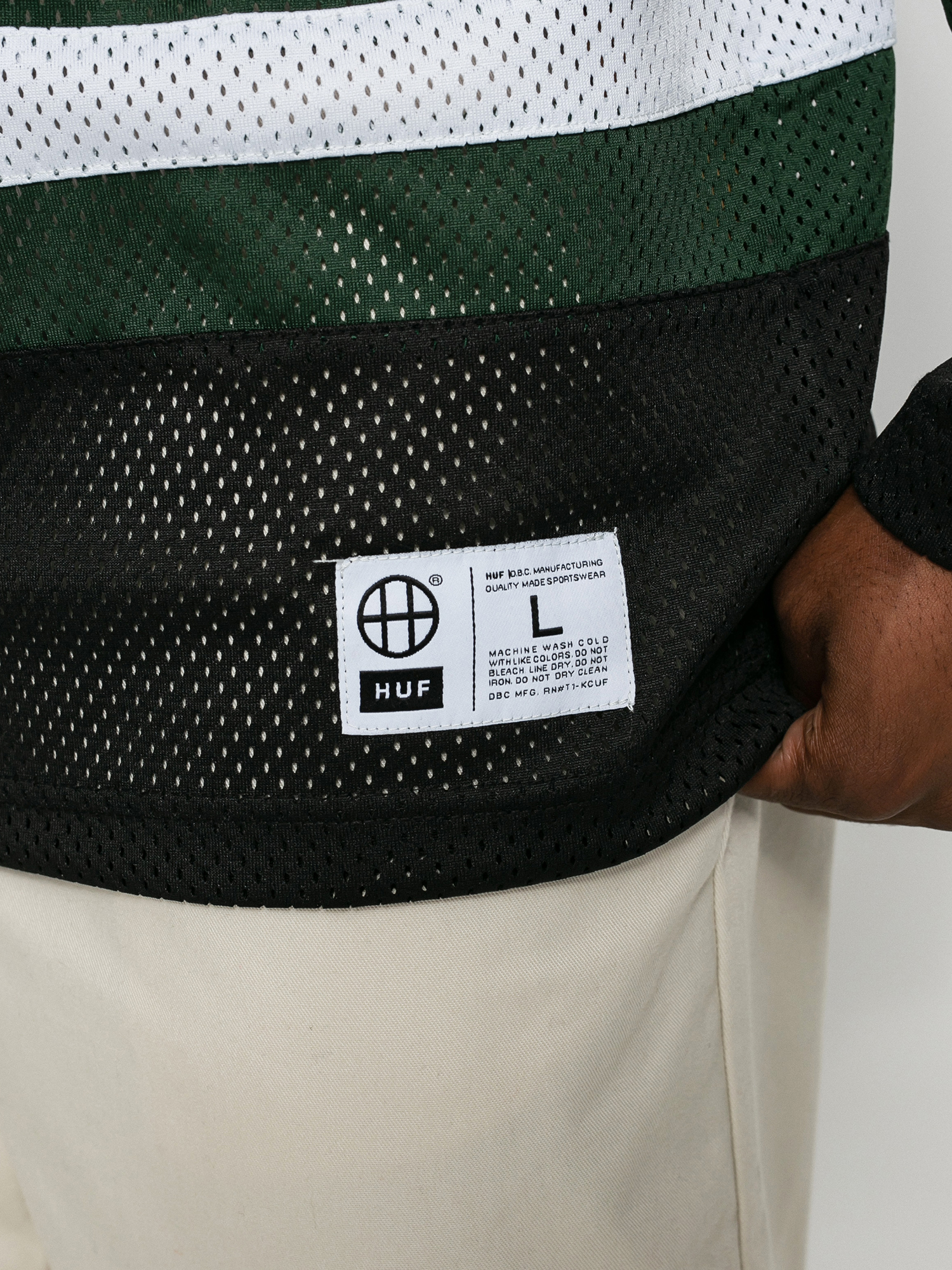 HUF Star Hockey Jersey póló (dark green)