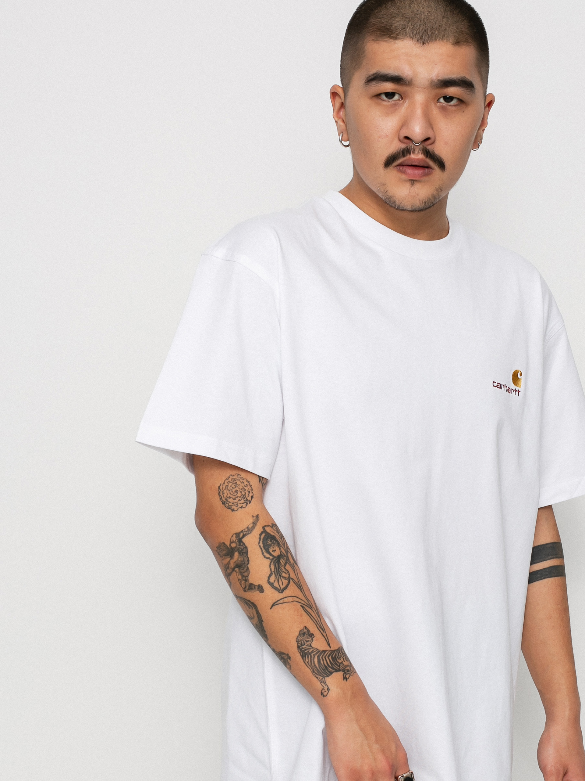 Carhartt WIP American Script Pu00f3lu00f3 (white)