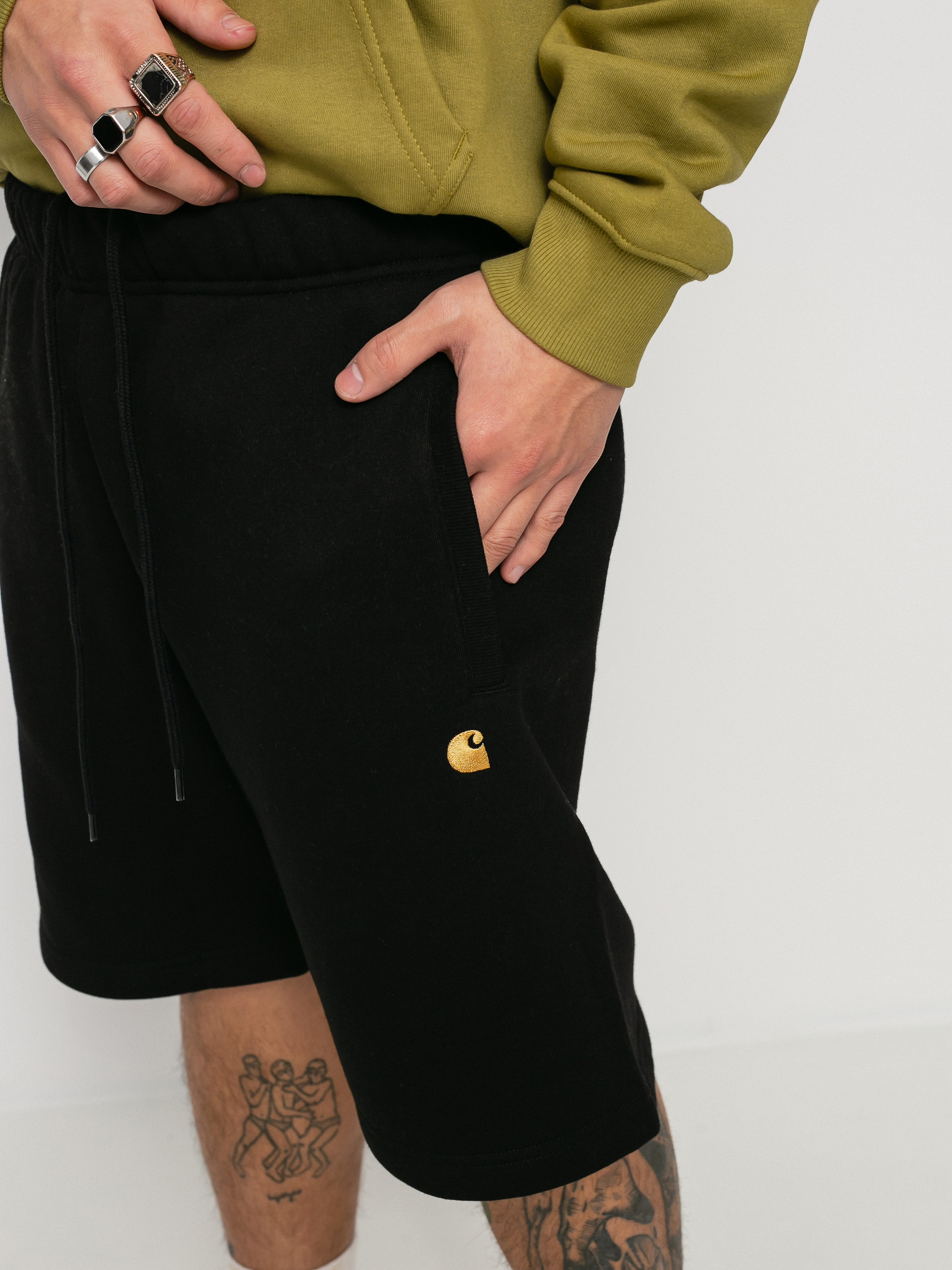 Carhartt WIP Chase Rövidnadrág (black/gold)