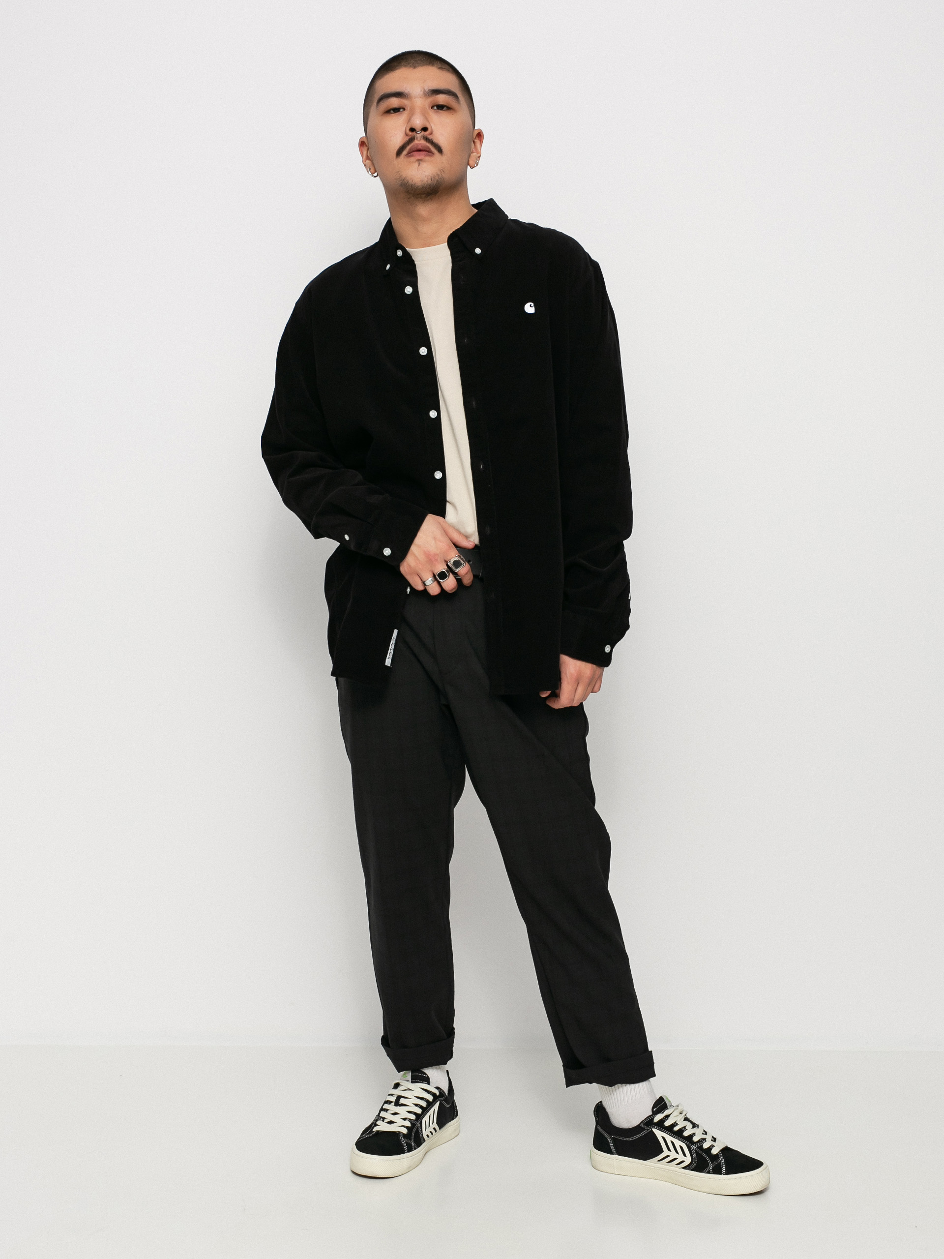 Carhartt WIP Madison Fine Cord Ing (black/white)