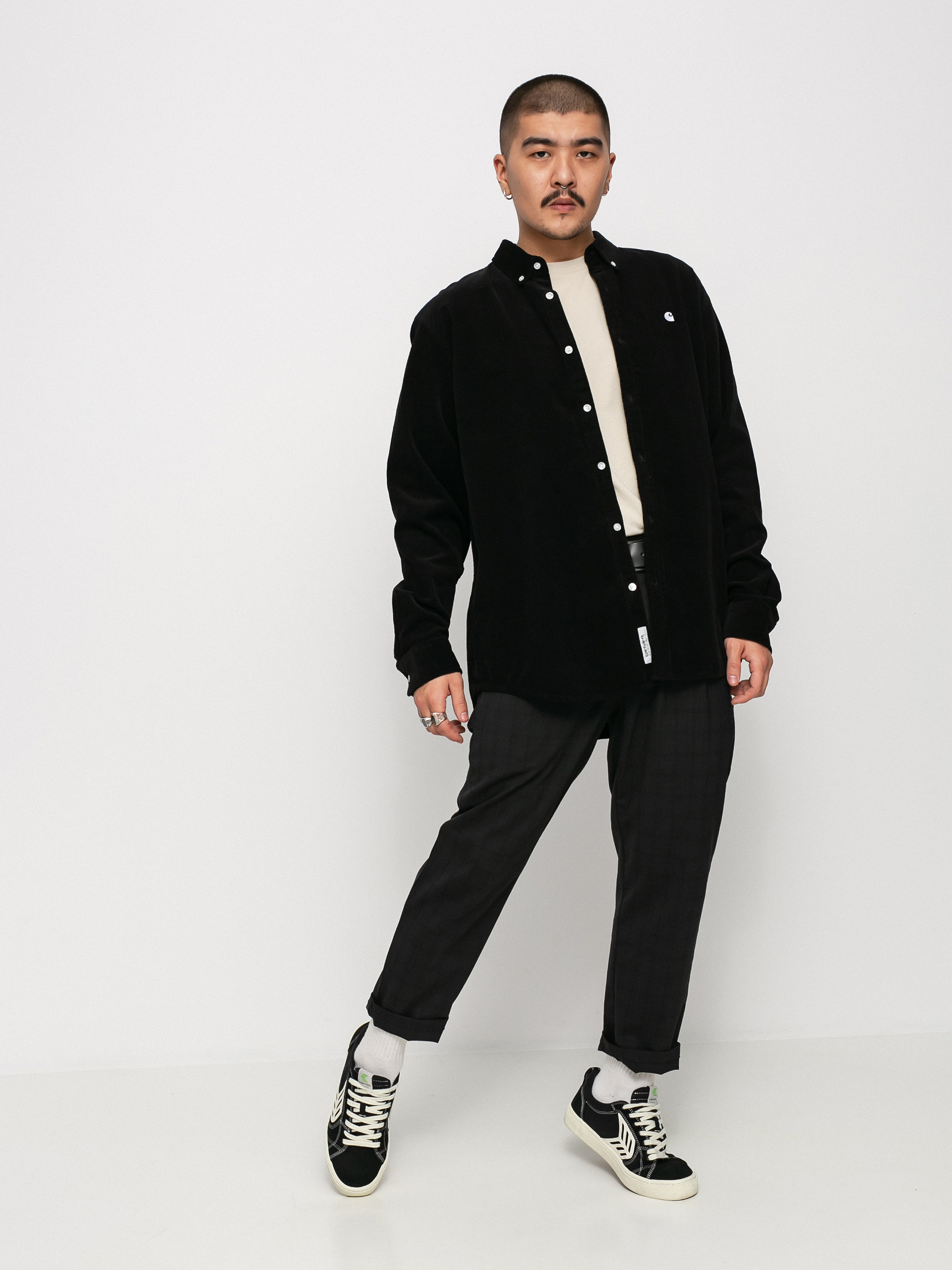 Carhartt WIP Madison Fine Cord Ing (black/white)