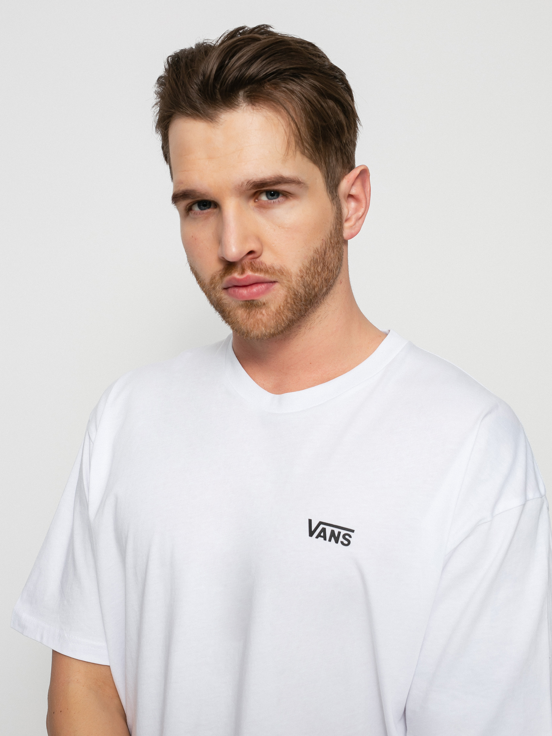 Vans Left Chest Logo Plus póló (white/black)