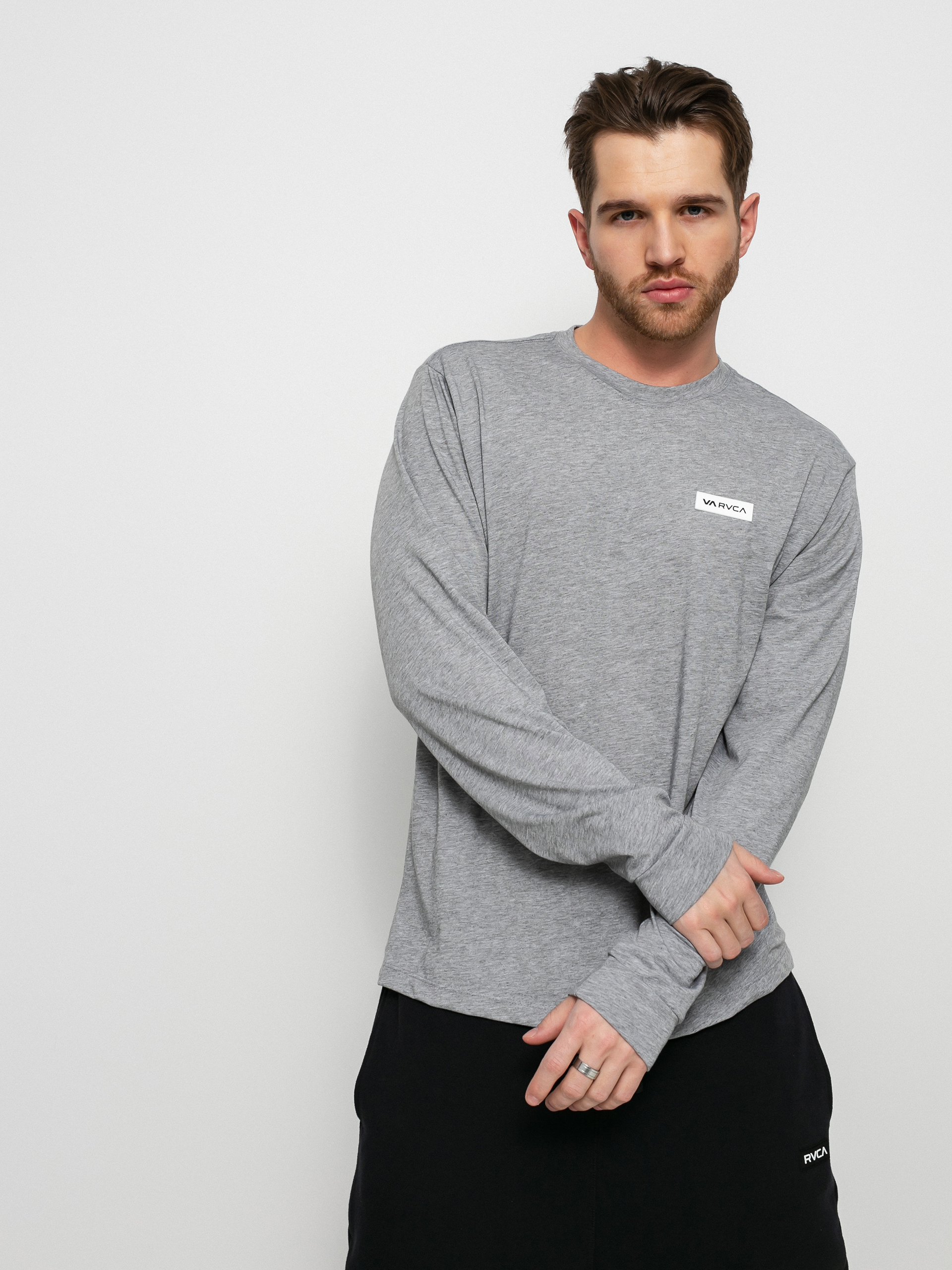RVCA Icon Hosszú ujjú felső (heather grey)