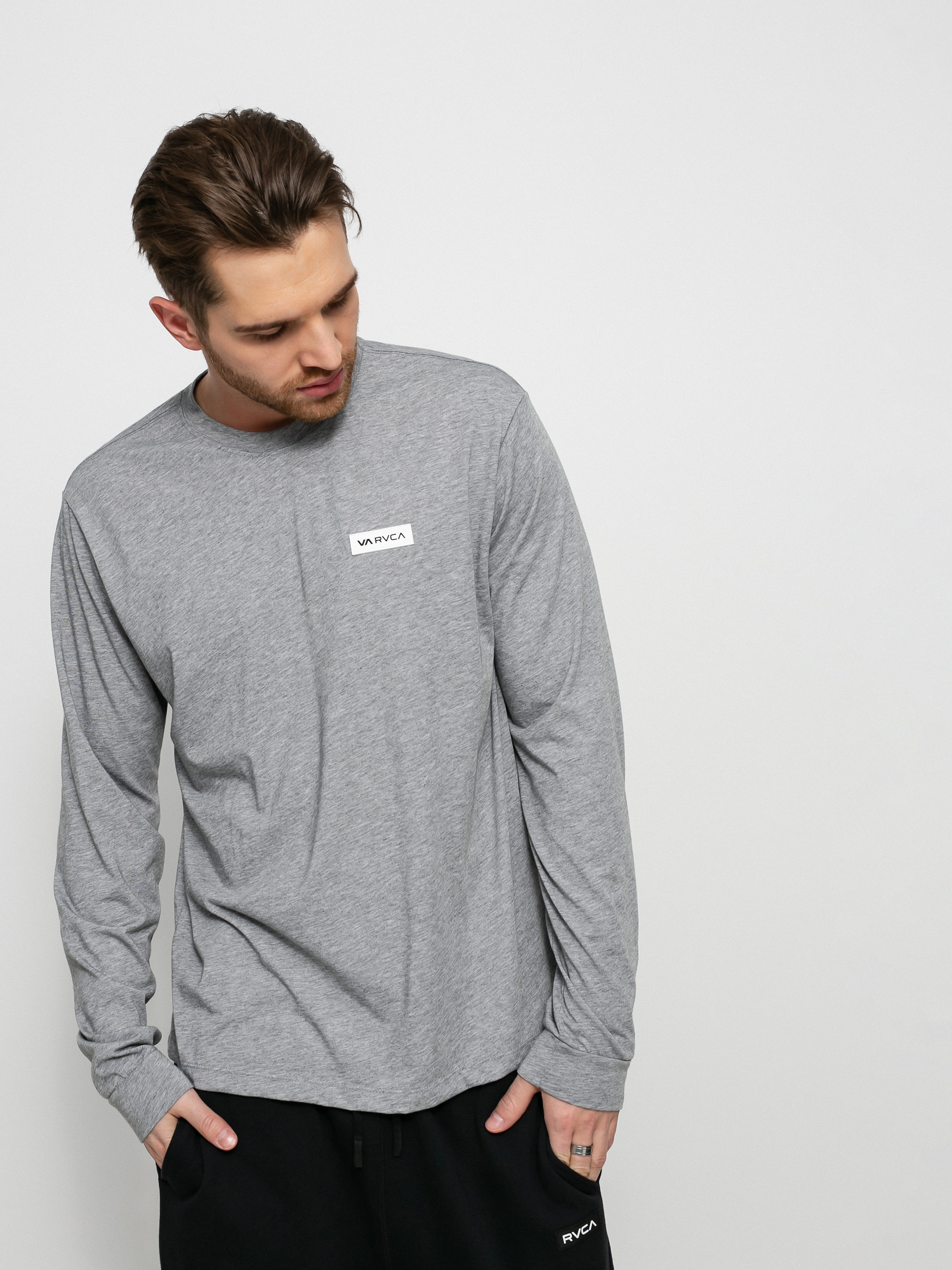 RVCA Icon Hosszú ujjú felső (heather grey)