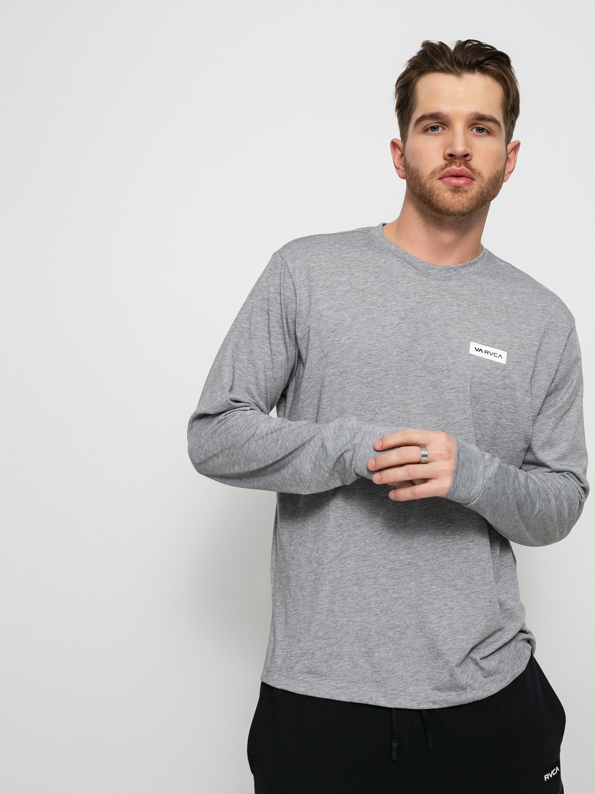 RVCA Icon Hosszú ujjú felső (heather grey)