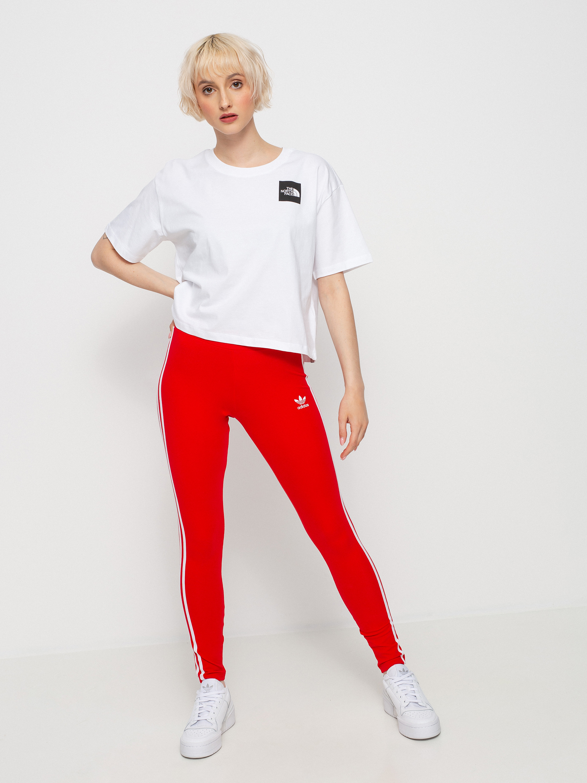 adidas Originals 3 Stripes Leggings Wmn (vivid red)